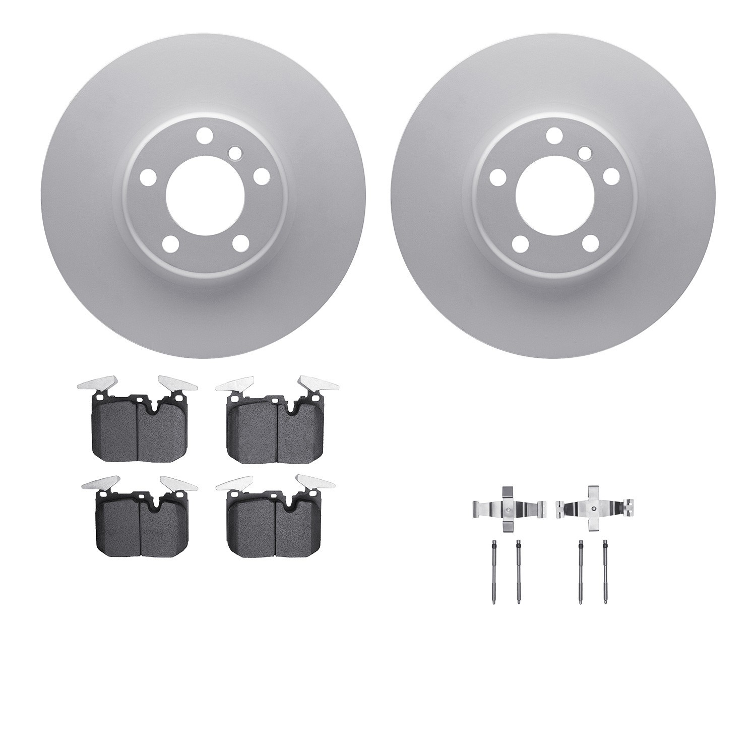 DYN 4512-31244 DFC GEOSPEC Coated Rotors with 5000 Brake Pads - Ceramic and Hardware