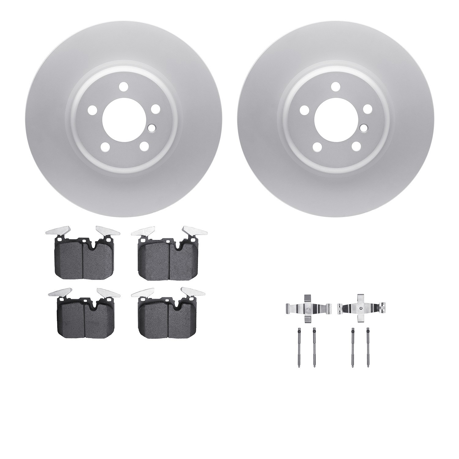 DYN 4512-31253 DFC GEOSPEC Coated Rotors with 5000 Brake Pads - Ceramic and Hardware