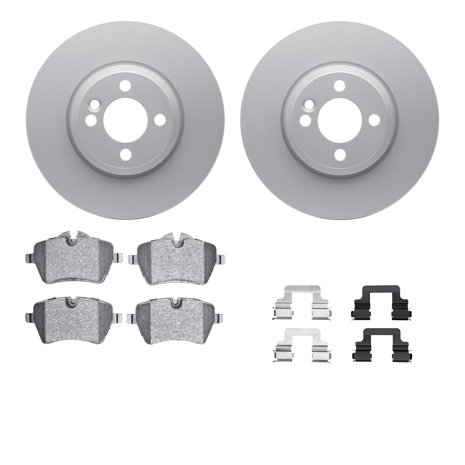 DYN 4512-32034 DFC GEOSPEC Coated Rotors with 5000 Brake Pads - Ceramic and Hardware