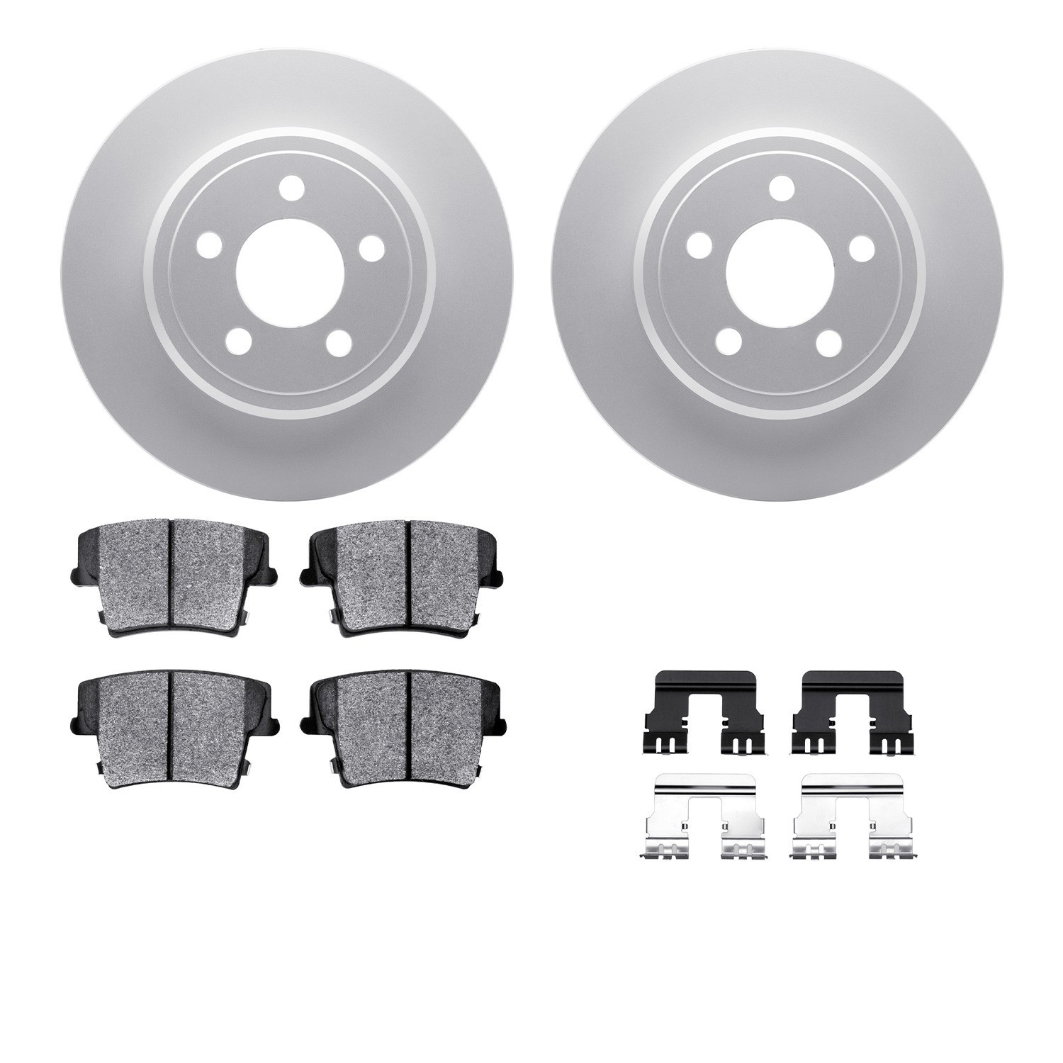 DYN-4512-39042 DFC GEOSPEC Coated Rotors with 5000 Brake Pads - Ceramic and Hardware