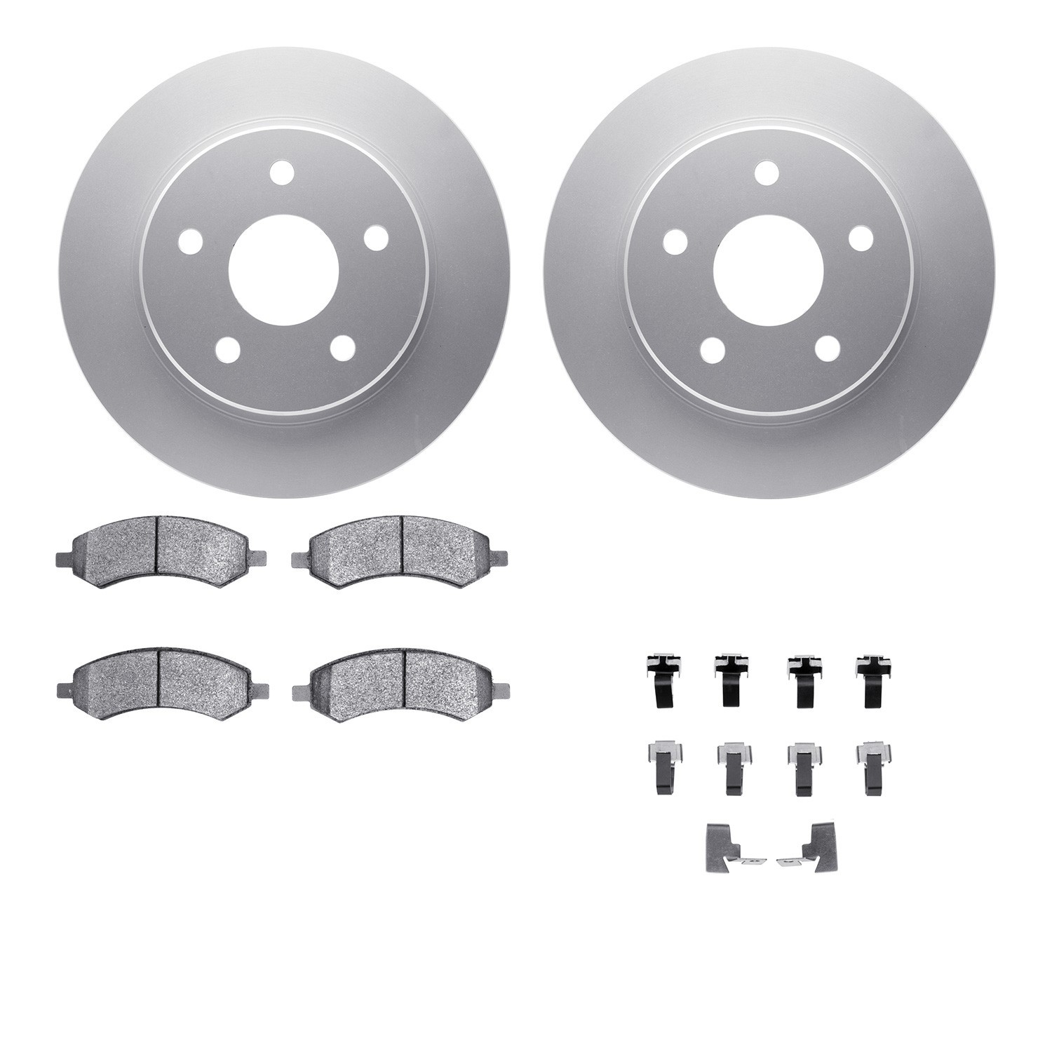 DYN-4512-40131 DFC GEOSPEC Coated Rotors with 5000 Brake Pads - Ceramic and Hardware