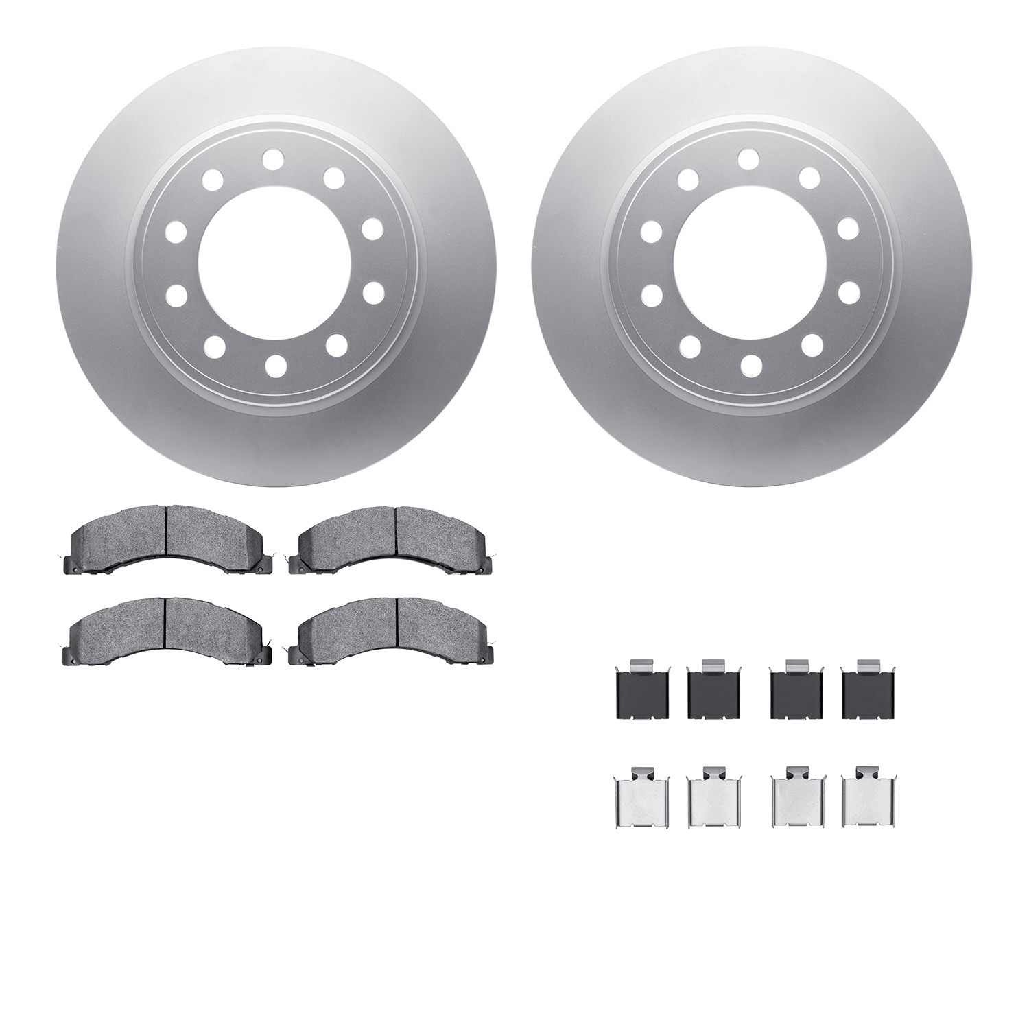 DYN 4512-40145 DFC GEOSPEC Coated Rotors with 5000 Brake Pads - Ceramic and Hardware