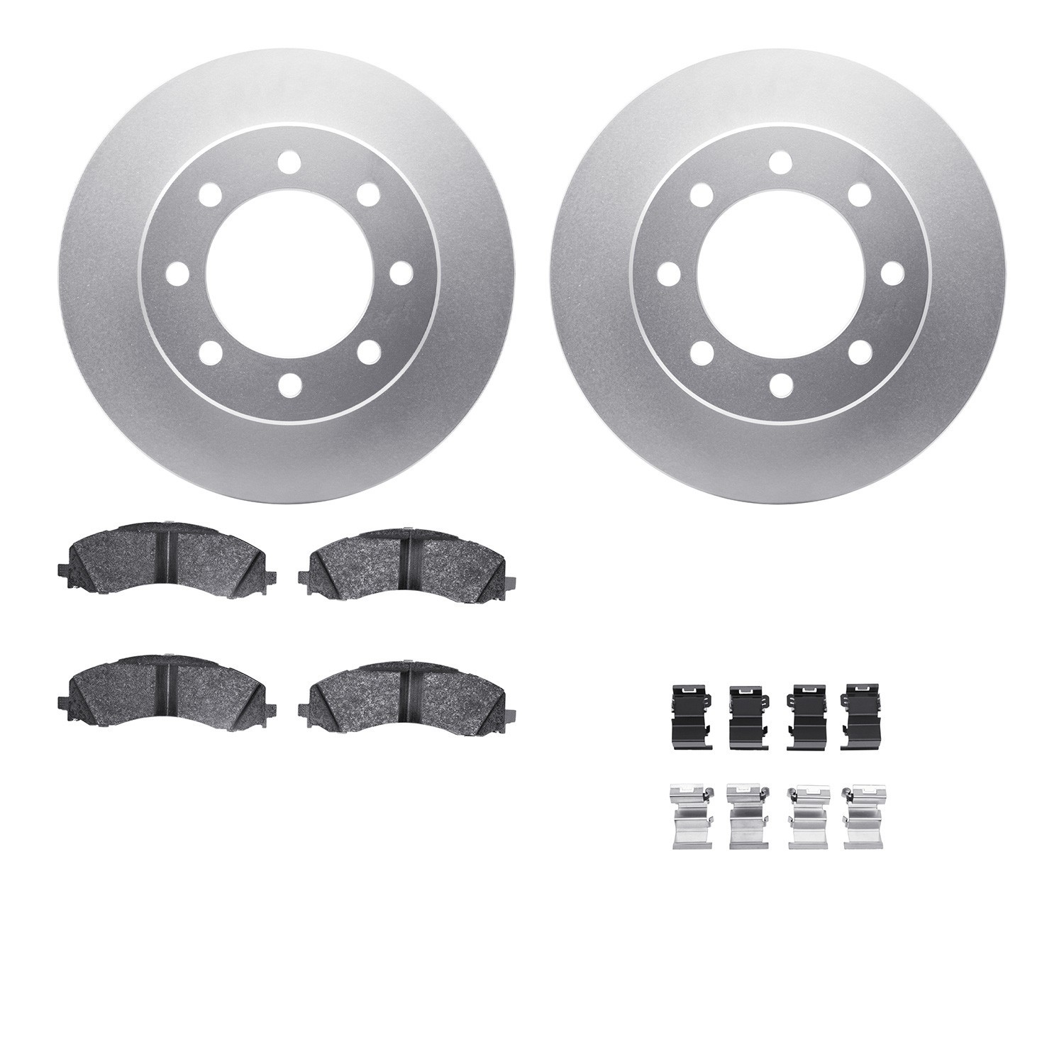 DYN-4512-40150 DFC GEOSPEC Coated Rotors with 5000 Brake Pads - Ceramic and Hardware