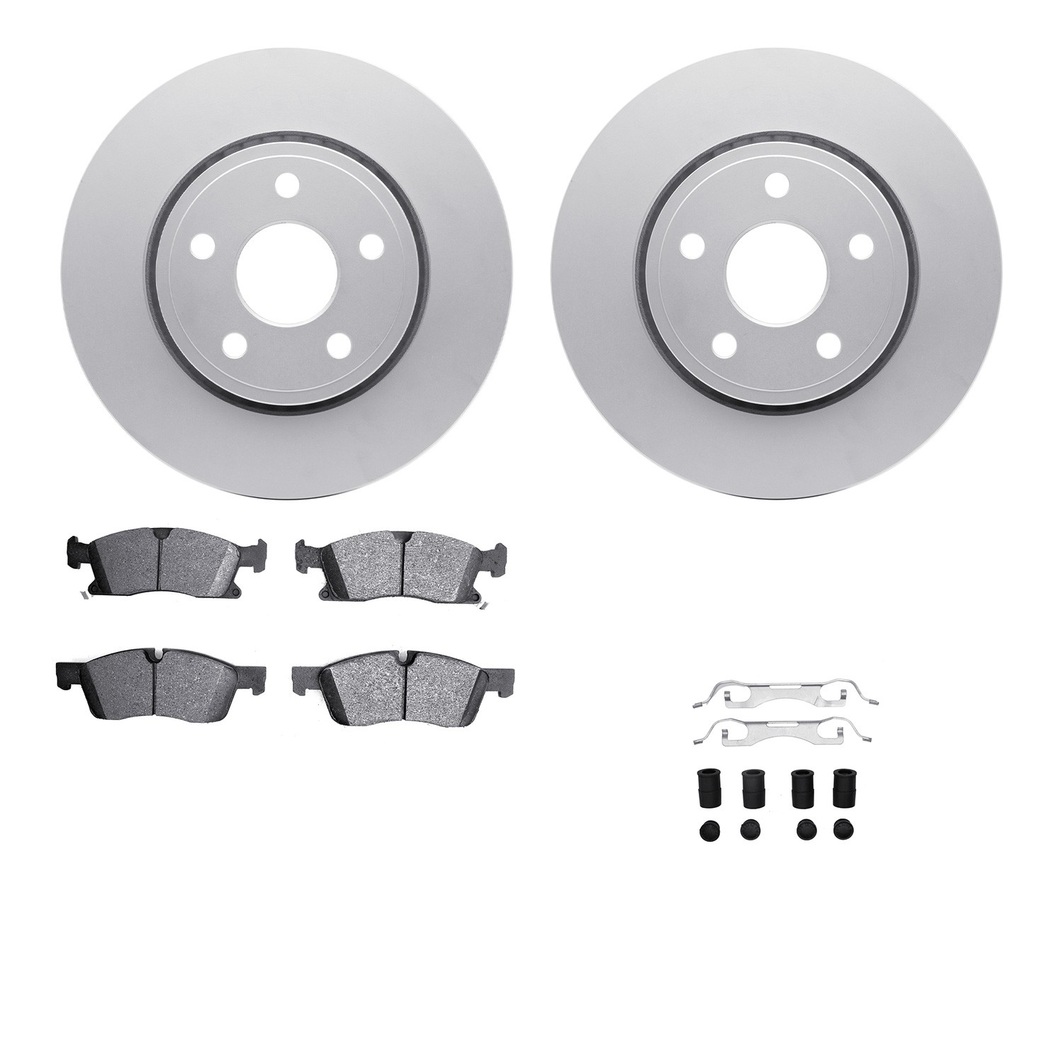 DYN-4512-42048 DFC GEOSPEC Coated Rotors with 5000 Brake Pads - Ceramic and Hardware