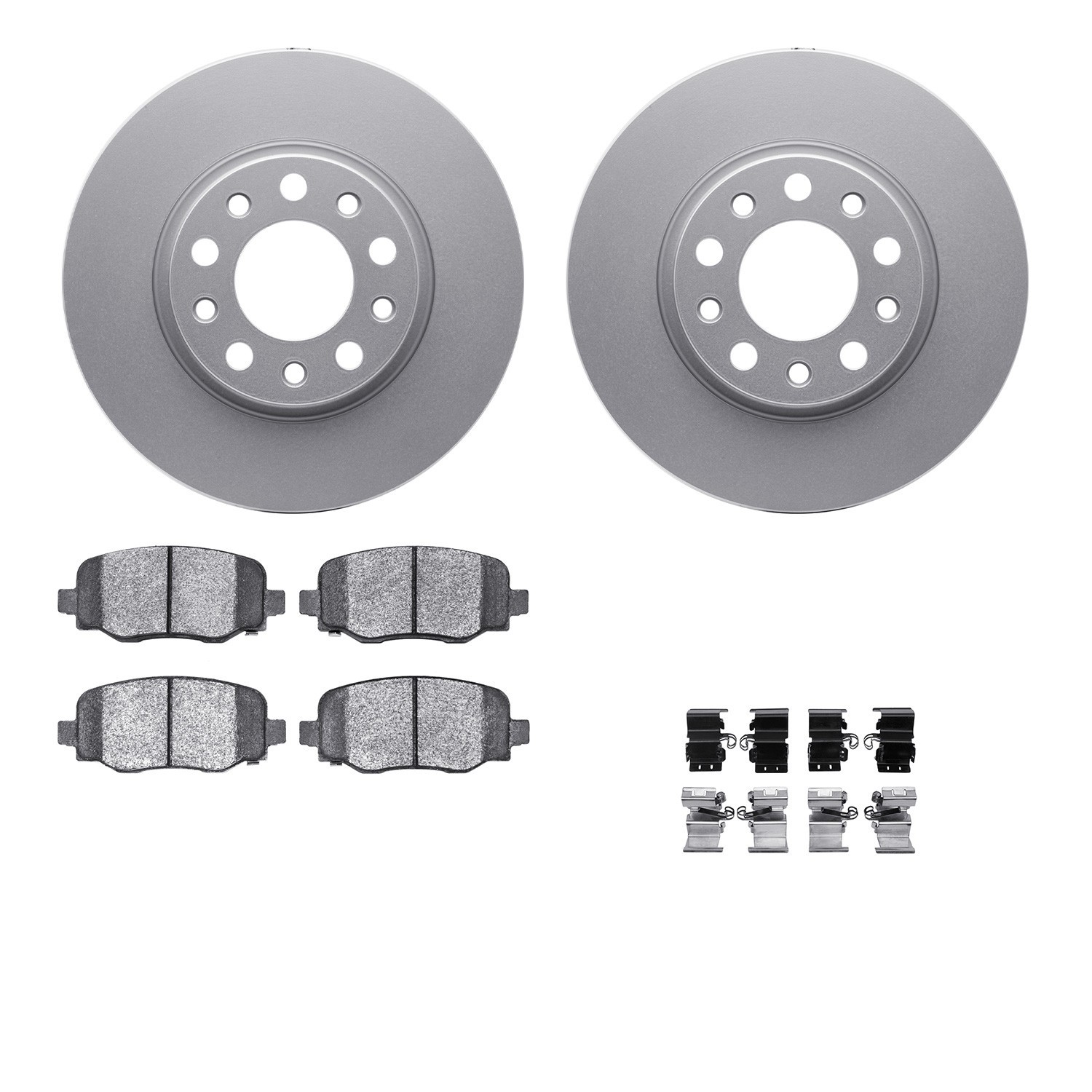 DYN-4512-42061 DFC GEOSPEC Coated Rotors with 5000 Brake Pads - Ceramic and Hardware