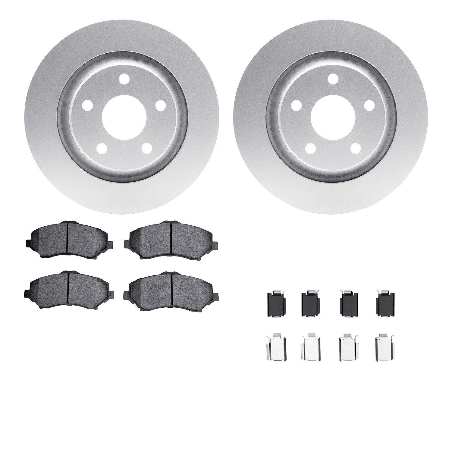 DYN-4512-42089 DFC GEOSPEC Coated Rotors with 5000 Brake Pads - Ceramic and Hardware