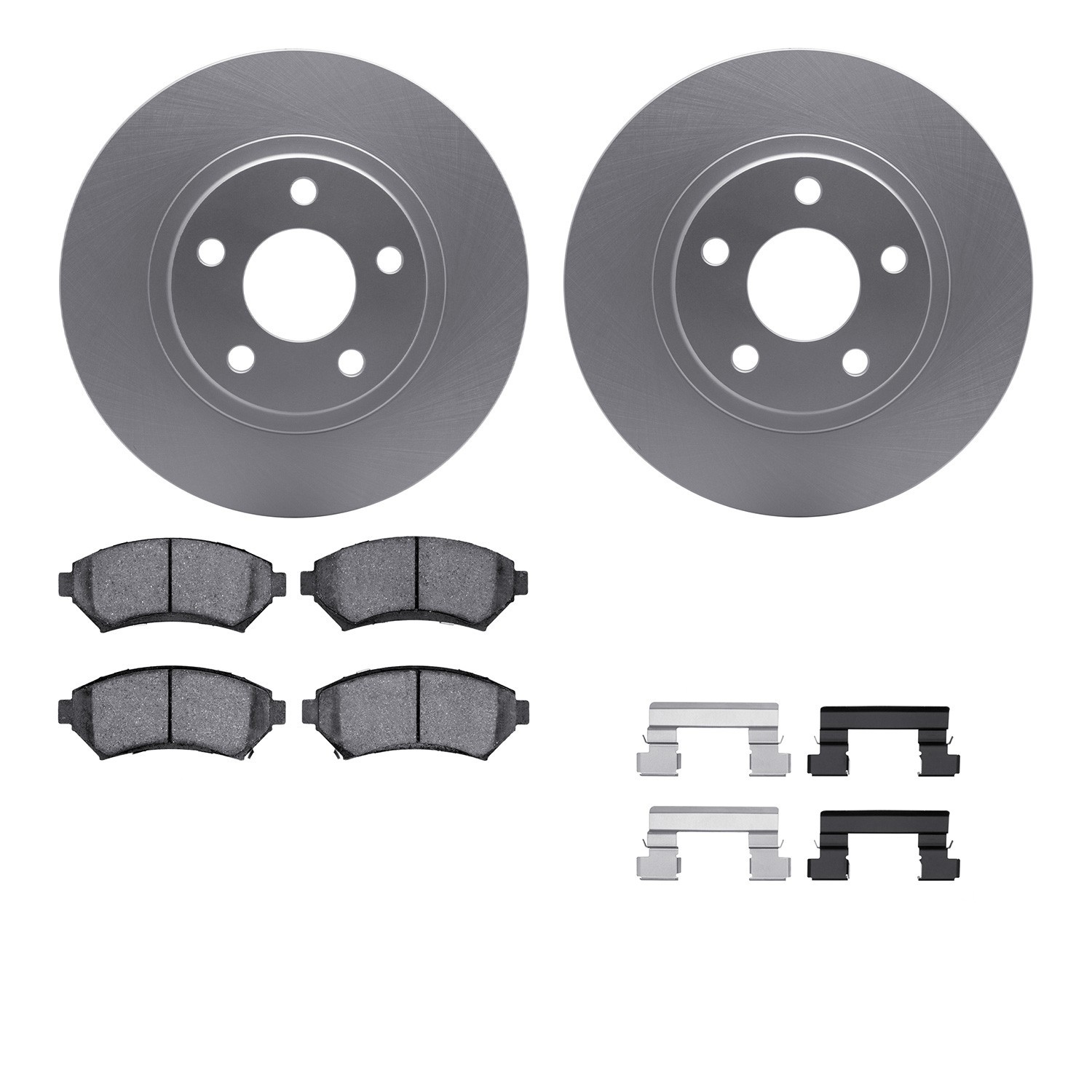 DYN 4512-45038 DFC GEOSPEC Coated Rotors with 5000 Brake Pads - Ceramic and Hardware
