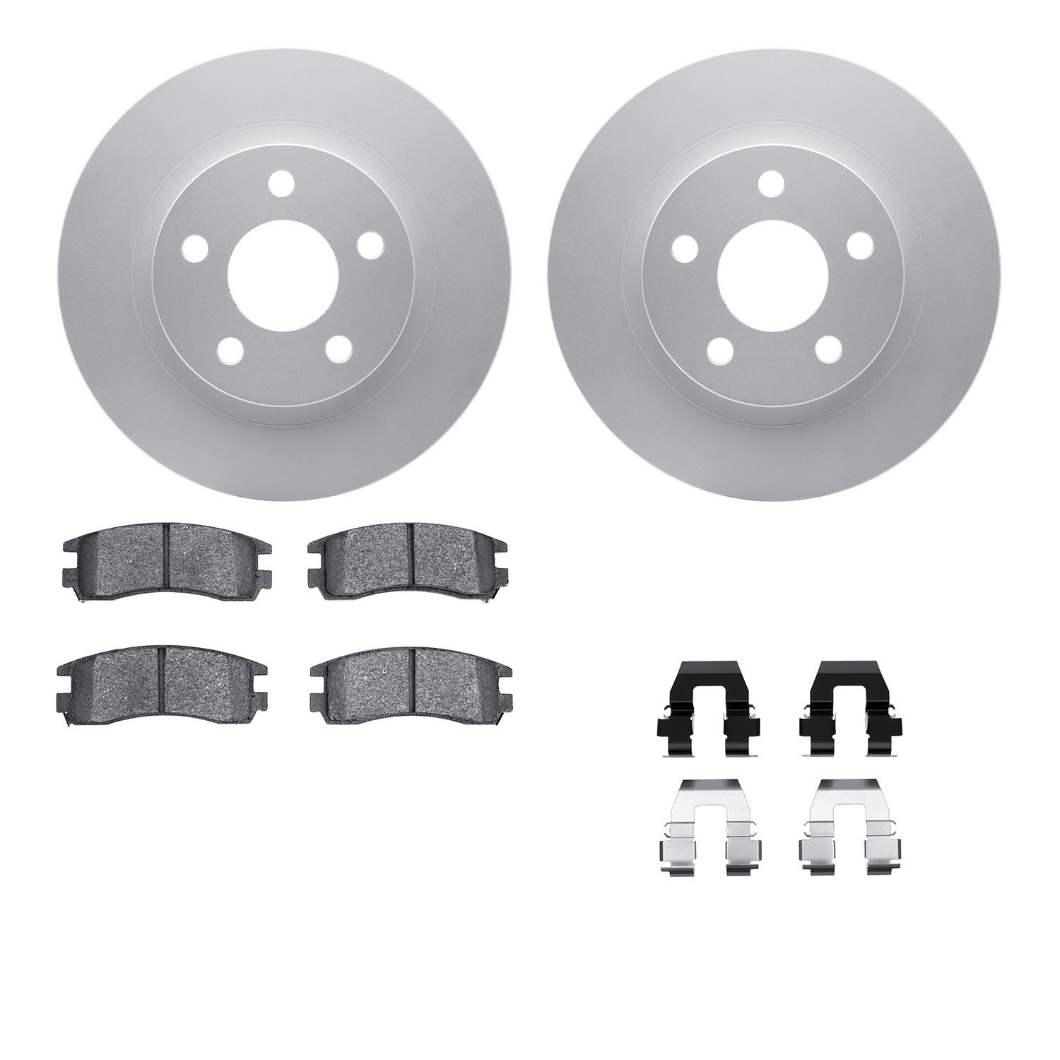 DYN 4512-45042 DFC GEOSPEC Coated Rotors with 5000 Brake Pads - Ceramic and Hardware