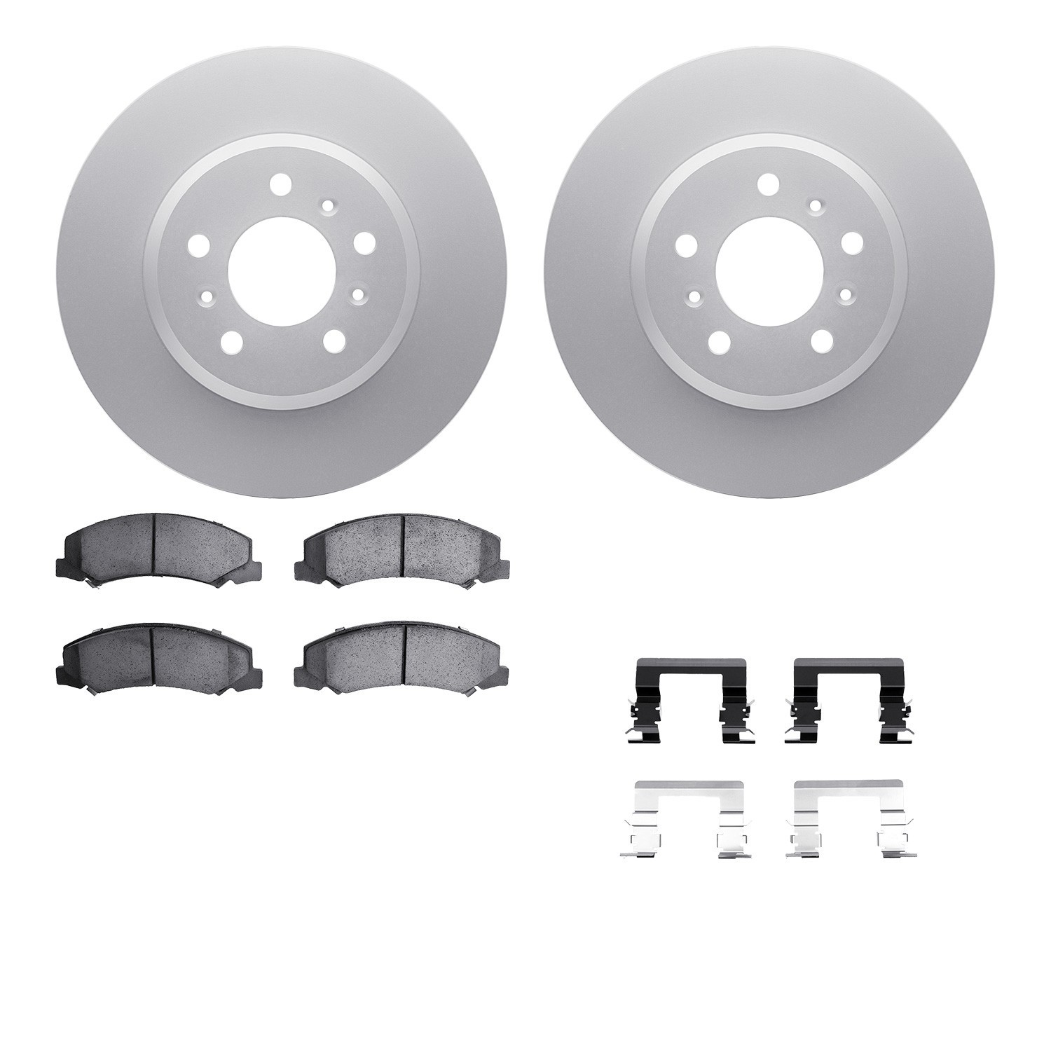 DYN-4512-45046 DFC GEOSPEC Coated Rotors with 5000 Brake Pads - Ceramic and Hardware