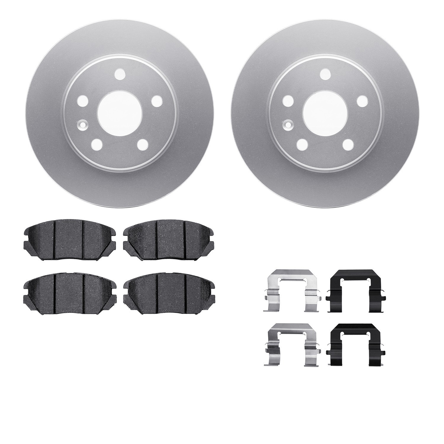 DYN 4512-45049 DFC GEOSPEC Coated Rotors with 5000 Brake Pads - Ceramic and Hardware