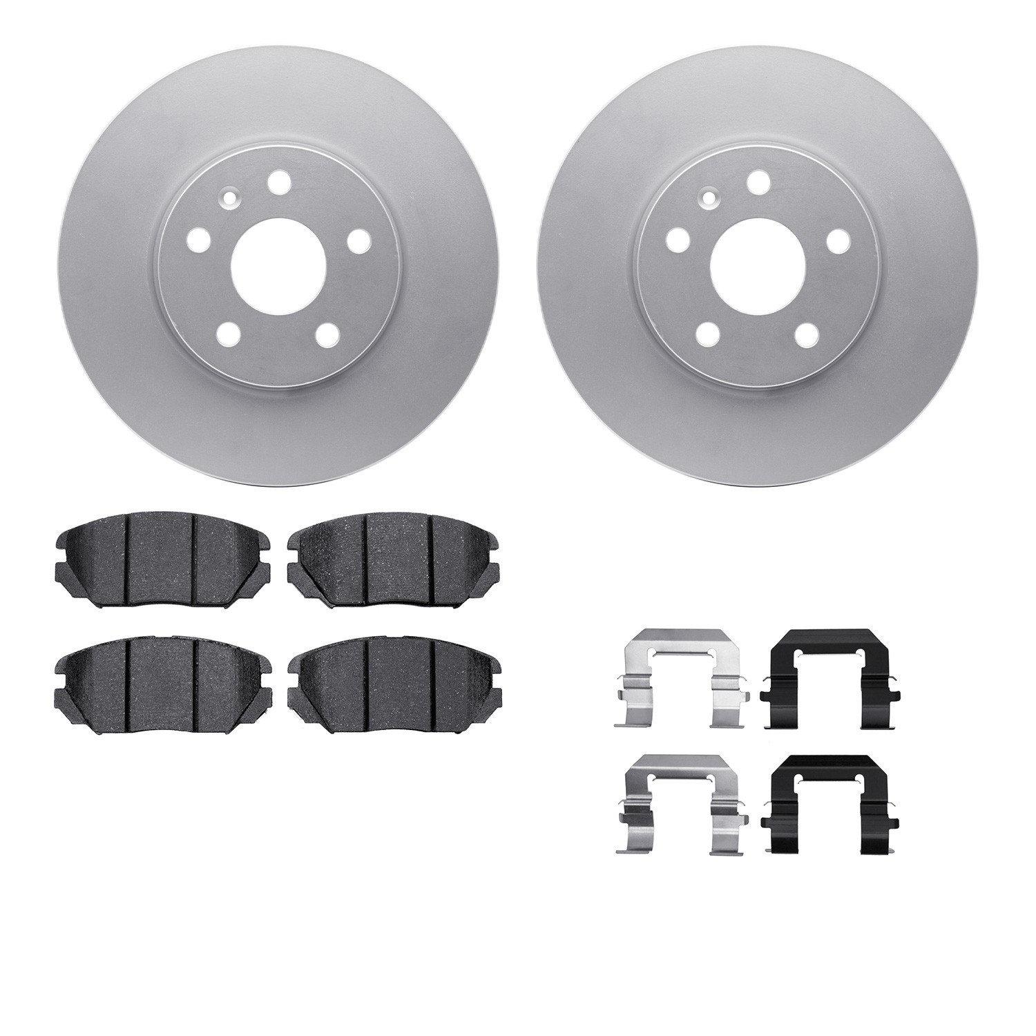 DYN-4512-45053 DFC GEOSPEC Coated Rotors with 5000 Brake Pads - Ceramic and Hardware