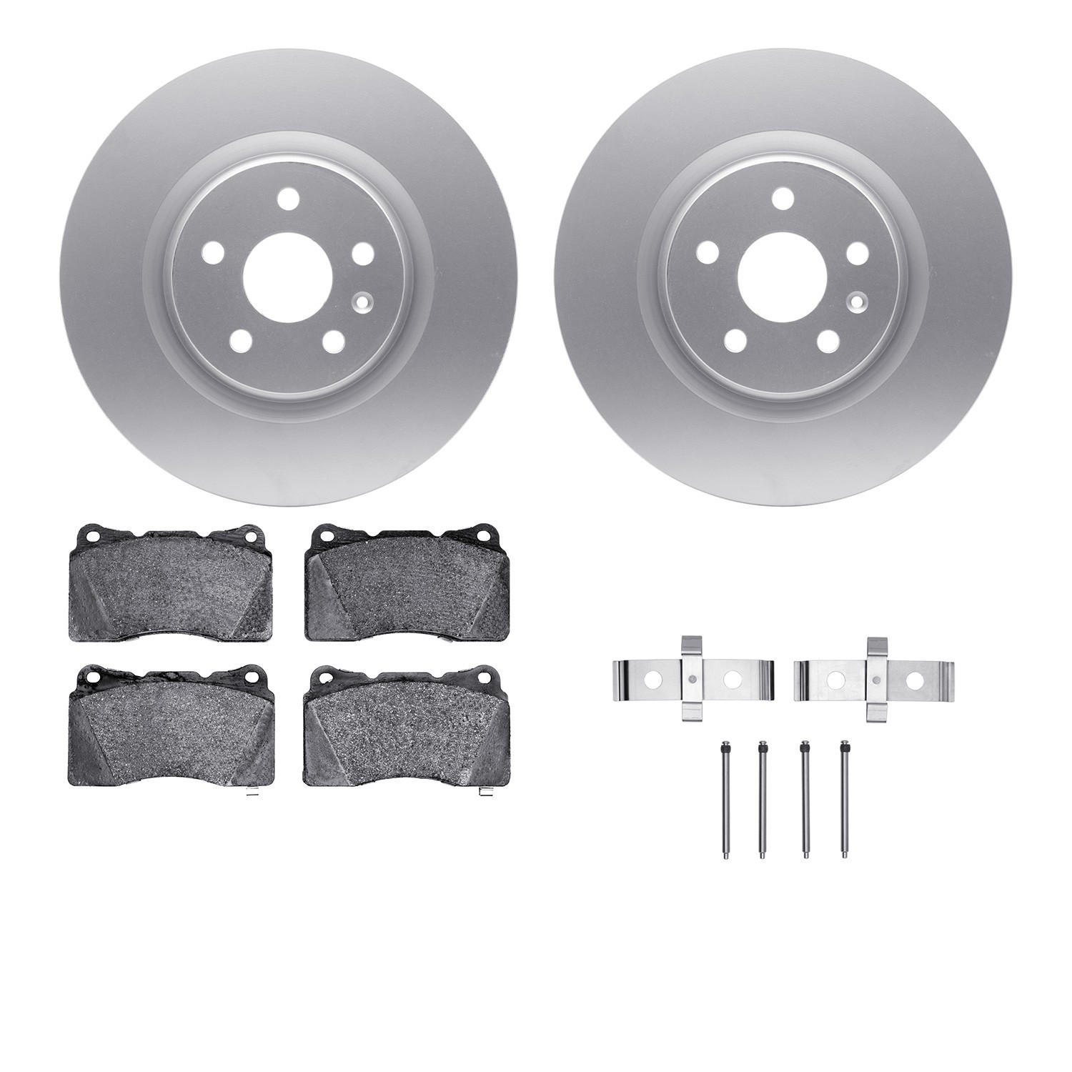 DYN 4512-45056 DFC GEOSPEC Coated Rotors with 5000 Brake Pads - Ceramic and Hardware