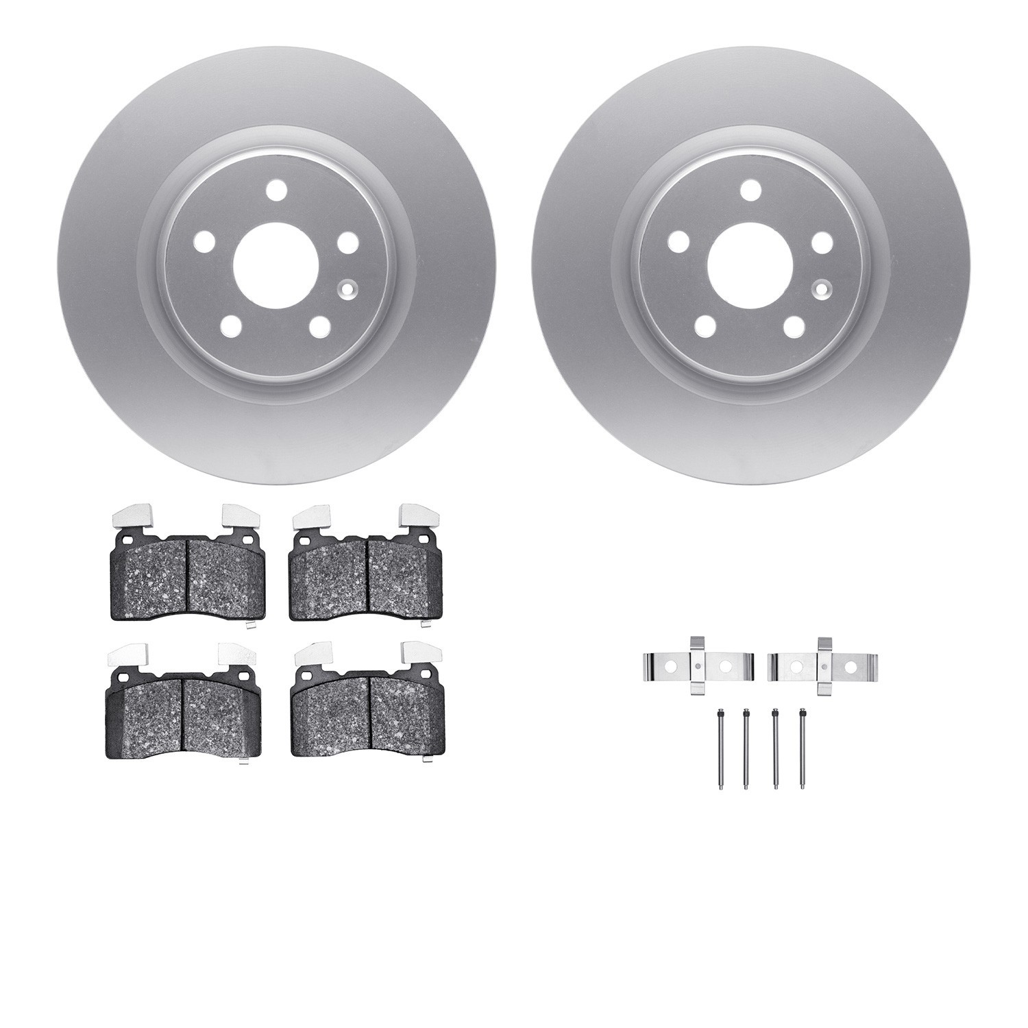 DYN 4512-45060 DFC GEOSPEC Coated Rotors with 5000 Brake Pads - Ceramic and Hardware