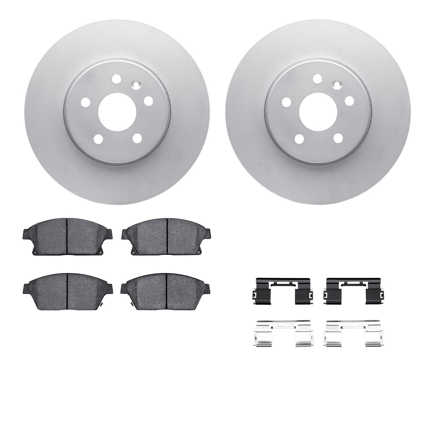 DYN-4512-45066 DFC GEOSPEC Coated Rotors with 5000 Brake Pads - Ceramic and Hardware