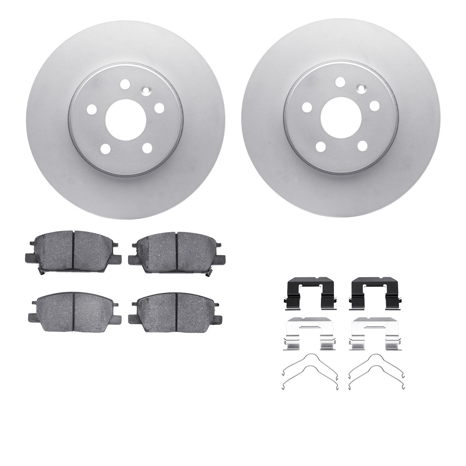 DYN-4512-45067 DFC GEOSPEC Coated Rotors with 5000 Brake Pads - Ceramic and Hardware
