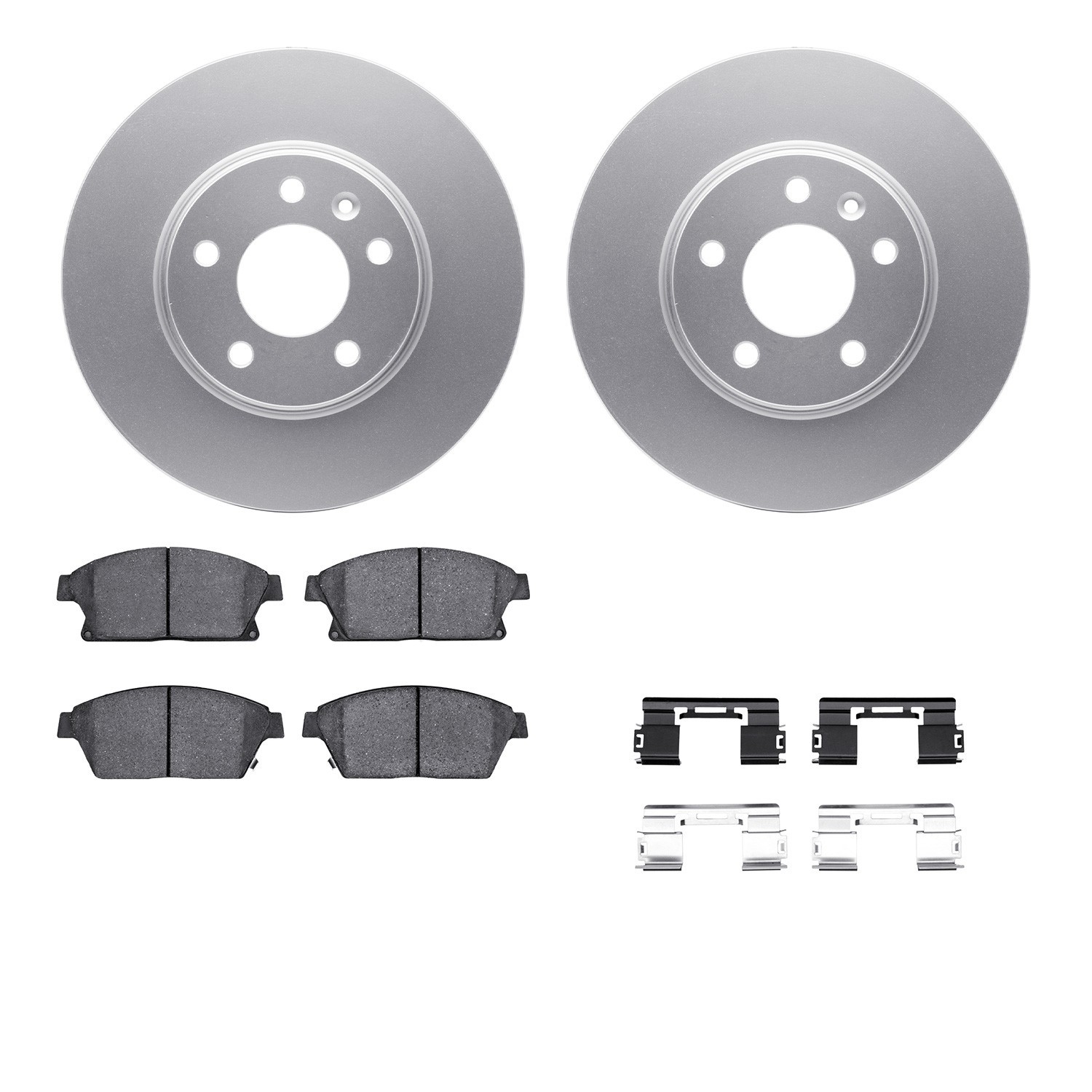 DYN-4512-45072 DFC GEOSPEC Coated Rotors with 5000 Brake Pads - Ceramic and Hardware