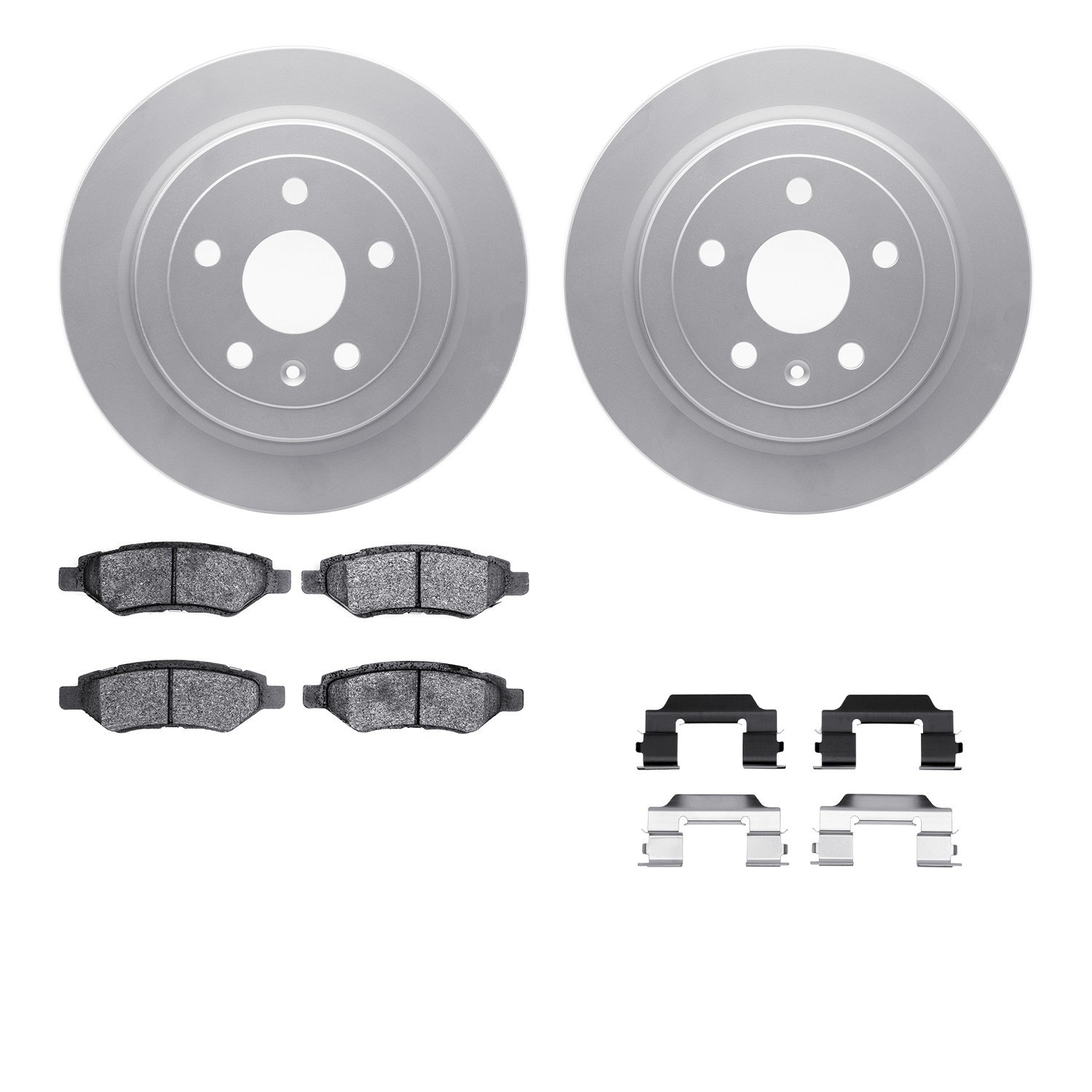 DYN-4512-46092 DFC GEOSPEC Coated Rotors with 5000 Brake Pads - Ceramic and Hardware