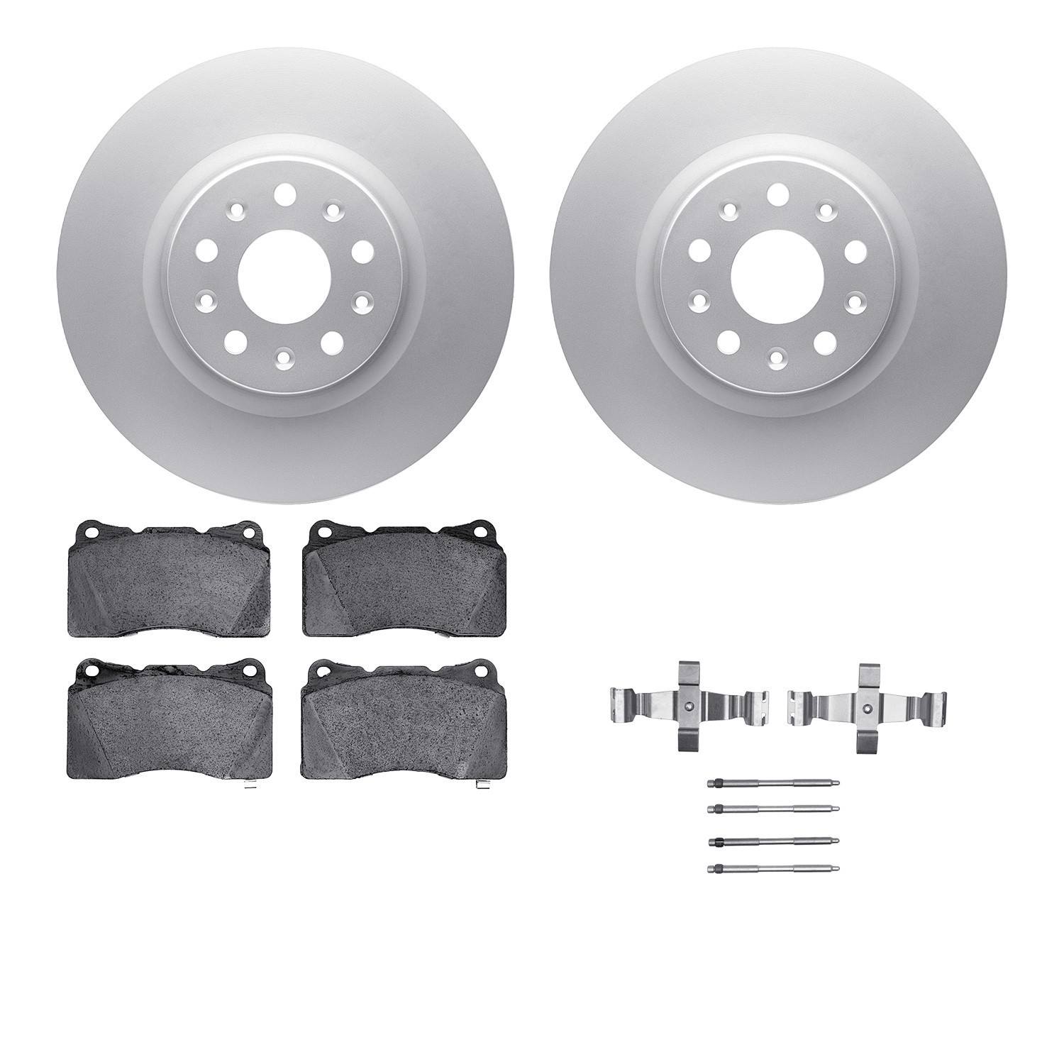 DYN 4512-46113 DFC GEOSPEC Coated Rotors with 5000 Brake Pads - Ceramic and Hardware