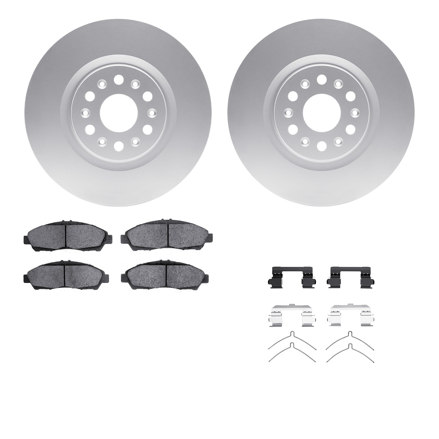 DYN 4512-46148 DFC GEOSPEC Coated Rotors with 5000 Brake Pads - Ceramic and Hardware