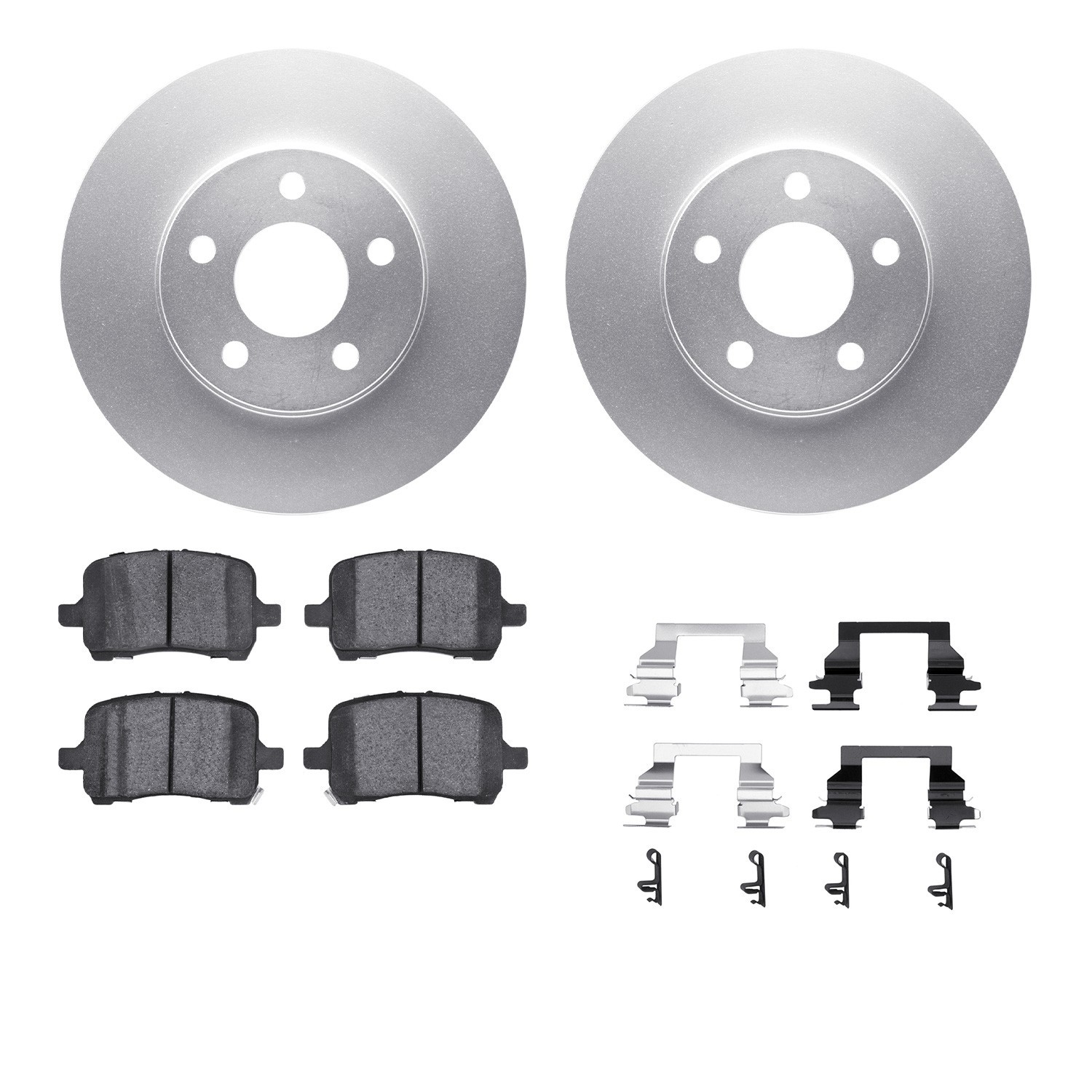 DYN 4512-47082 DFC GEOSPEC Coated Rotors with 5000 Brake Pads - Ceramic and Hardware