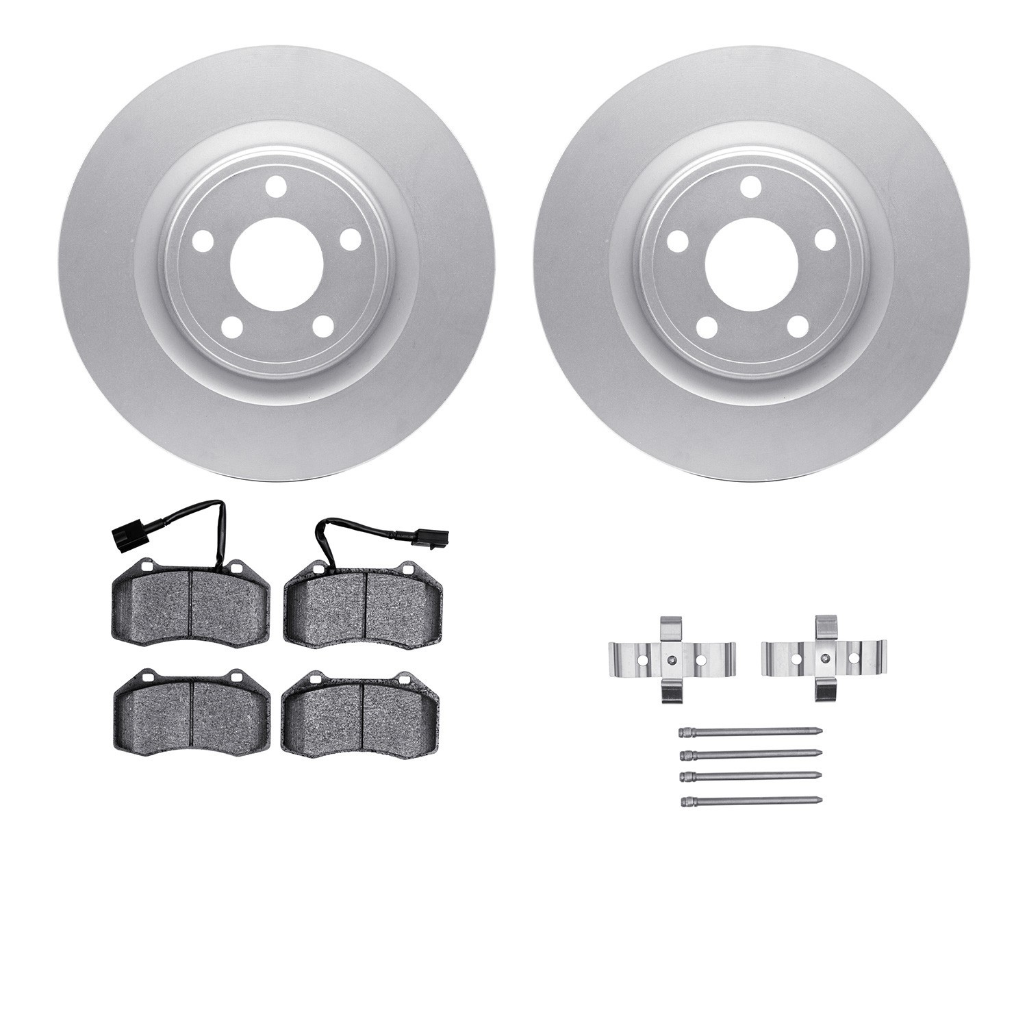 DYN 4512-47083 DFC GEOSPEC Coated Rotors with 5000 Brake Pads - Ceramic and Hardware