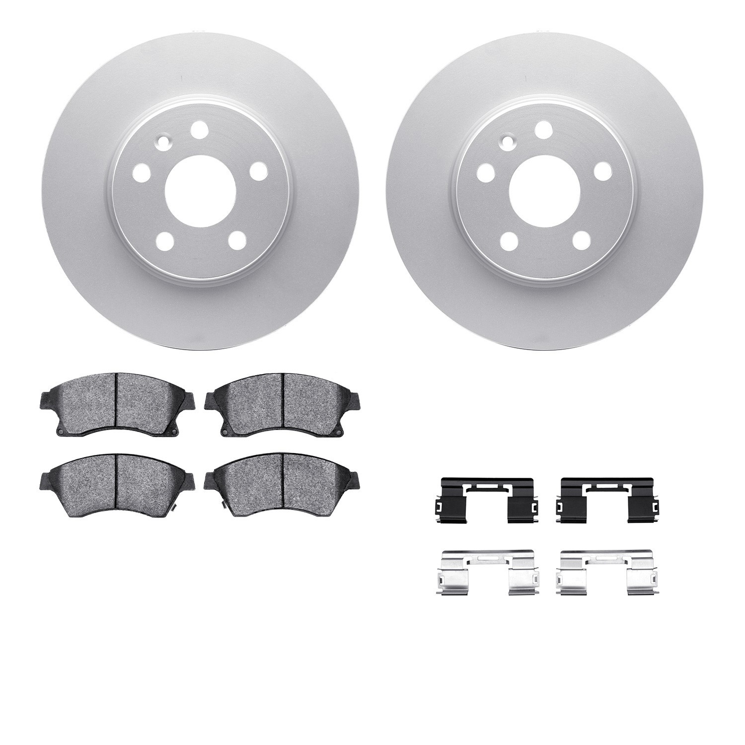 DYN-4512-47089 DFC GEOSPEC Coated Rotors with 5000 Brake Pads - Ceramic and Hardware