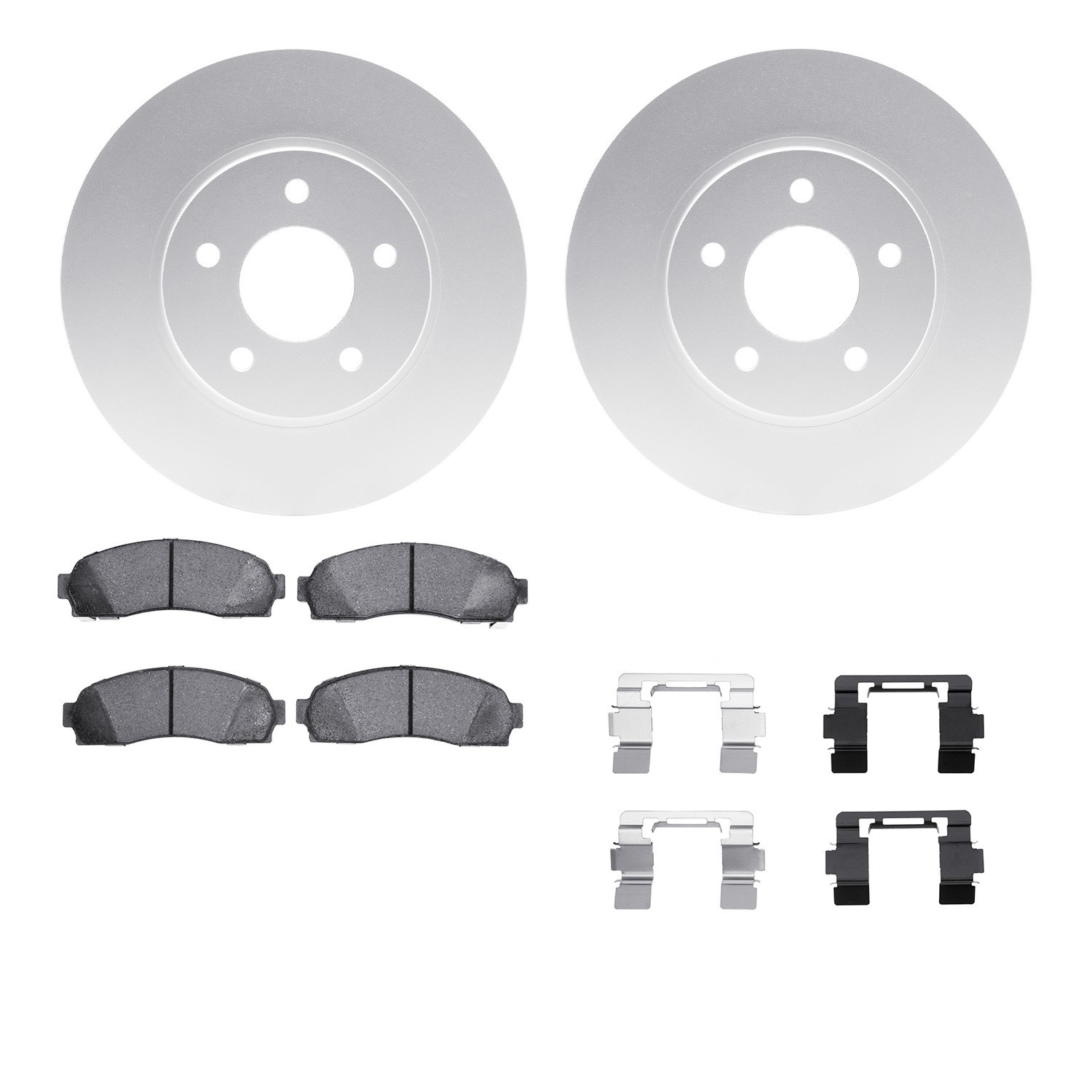 DYN-4512-47108 DFC GEOSPEC Coated Rotors with 5000 Brake Pads - Ceramic and Hardware