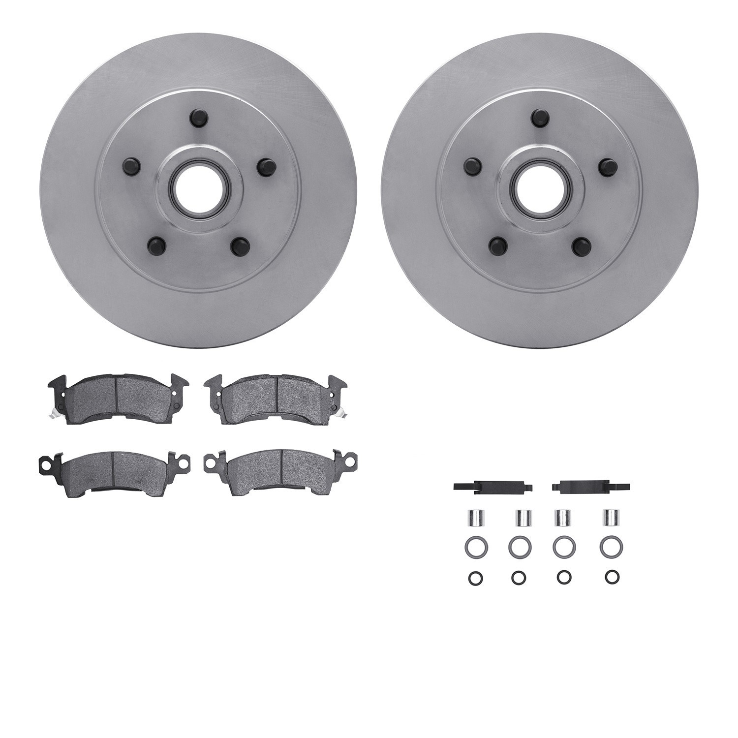DYN-4512-47109 DFC GEOSPEC Coated Rotors with 5000 Brake Pads - Ceramic and Hardware