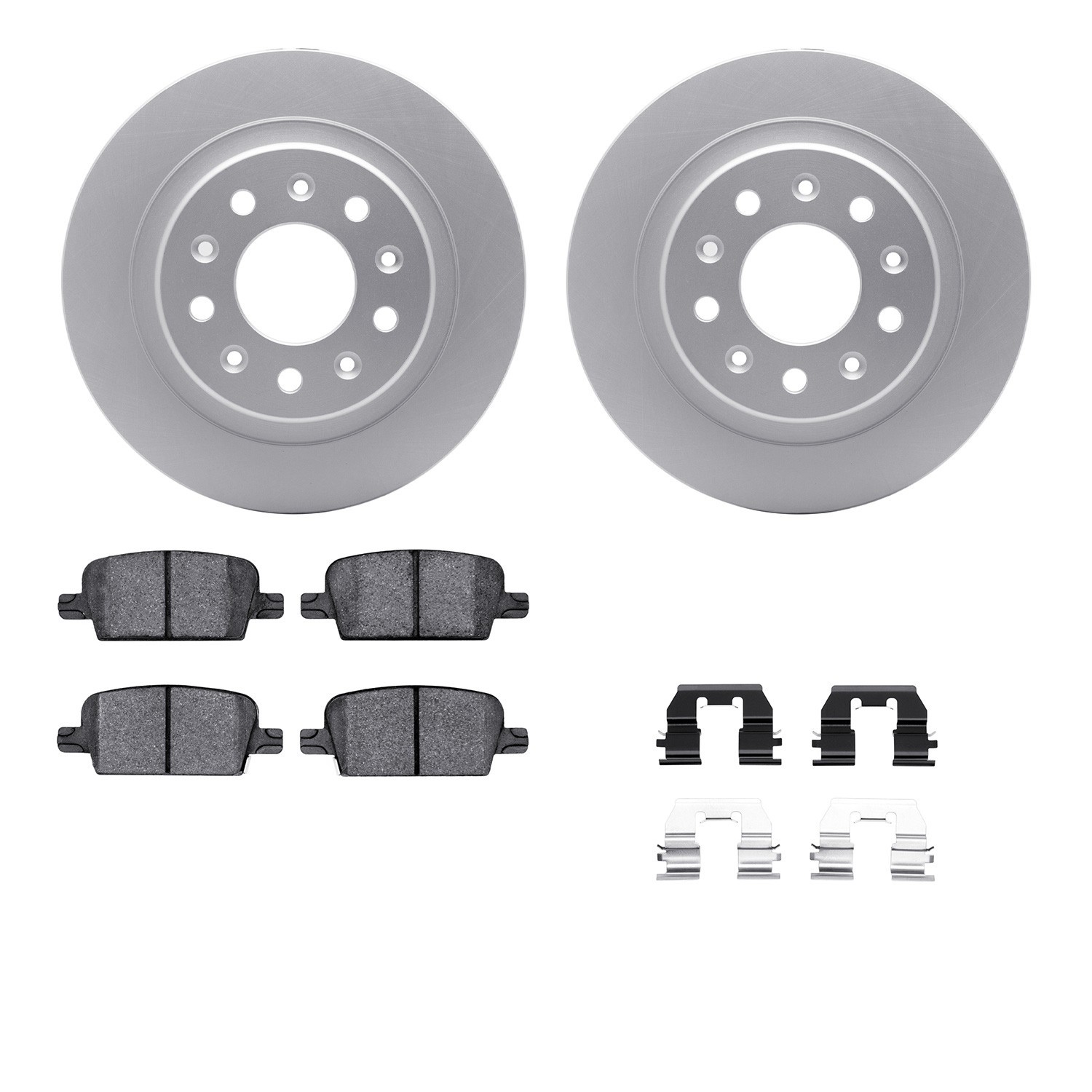 DYN 4512-47121 DFC GEOSPEC Coated Rotors with 5000 Brake Pads - Ceramic and Hardware