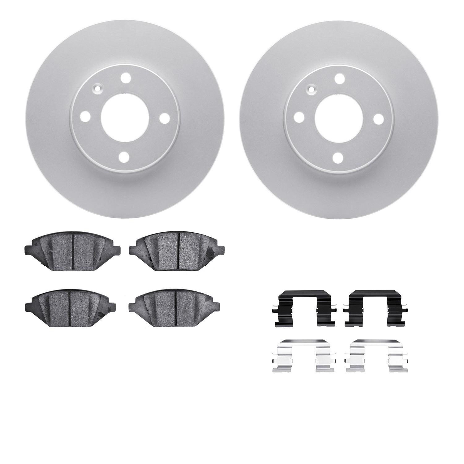 DYN 4512-47123 DFC GEOSPEC Coated Rotors with 5000 Brake Pads - Ceramic and Hardware