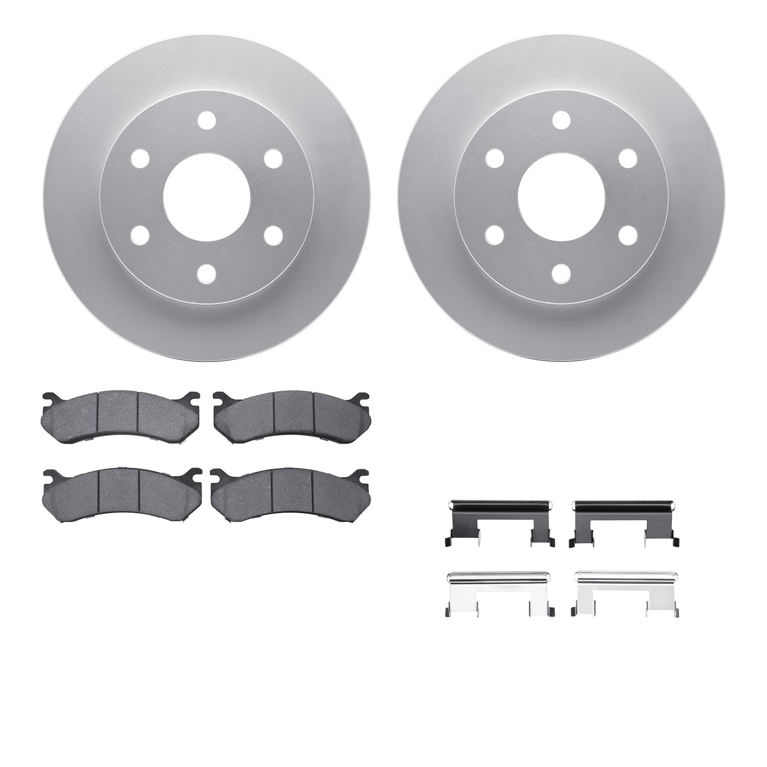 DYN-4512-48107 DFC GEOSPEC Coated Rotors with 5000 Brake Pads - Ceramic and Hardware