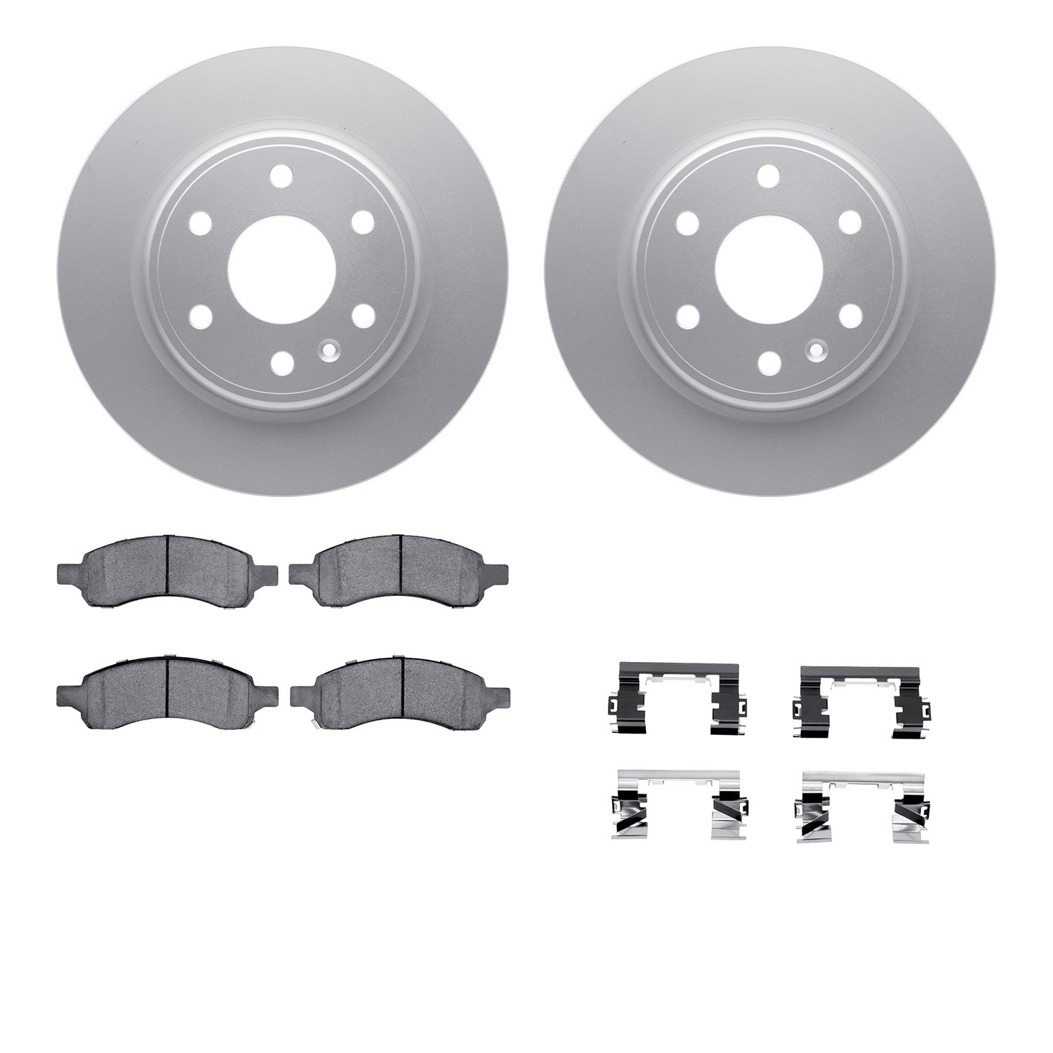 DYN-4512-48135 DFC GEOSPEC Coated Rotors with 5000 Brake Pads - Ceramic and Hardware