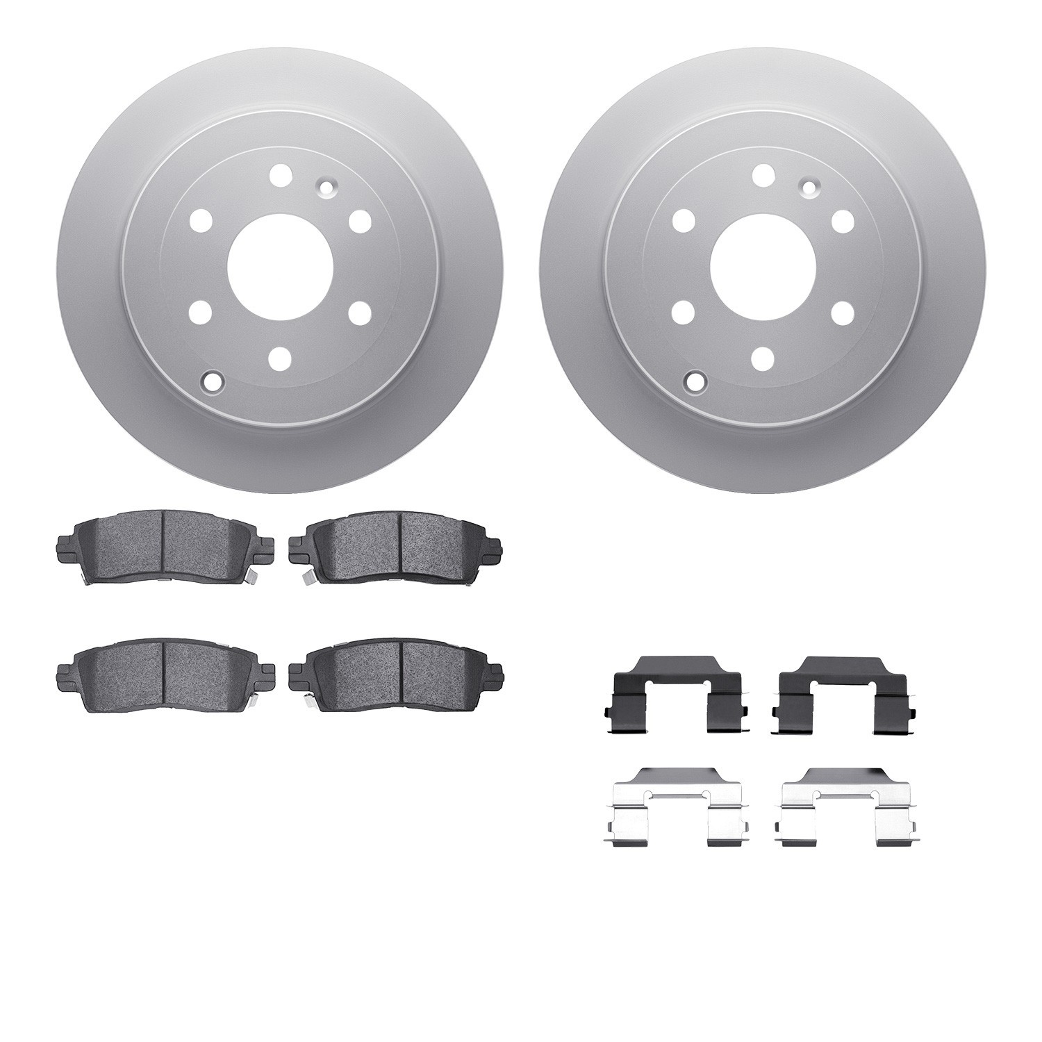 DYN-4512-48137 DFC GEOSPEC Coated Rotors with 5000 Brake Pads - Ceramic and Hardware