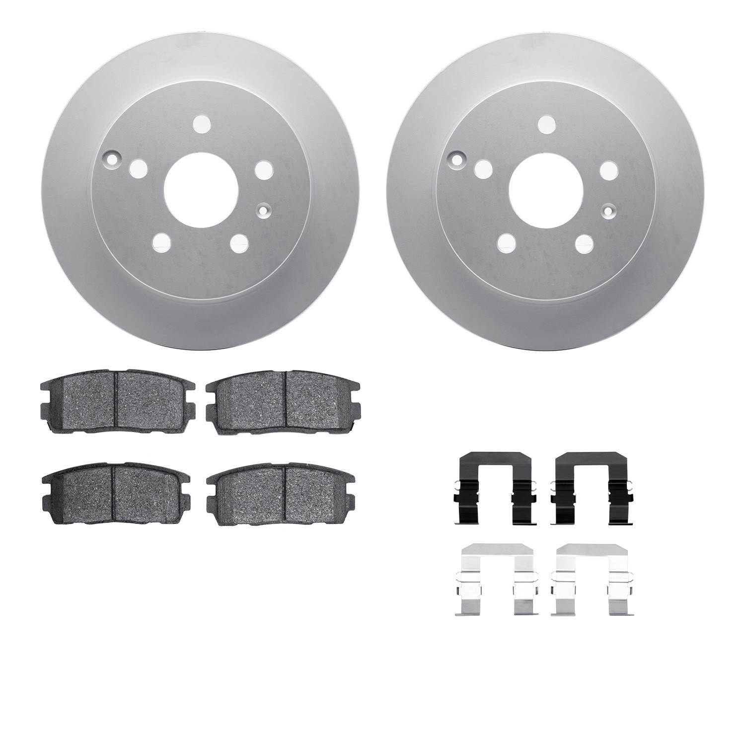 DYN-4512-48140 DFC GEOSPEC Coated Rotors with 5000 Brake Pads - Ceramic and Hardware