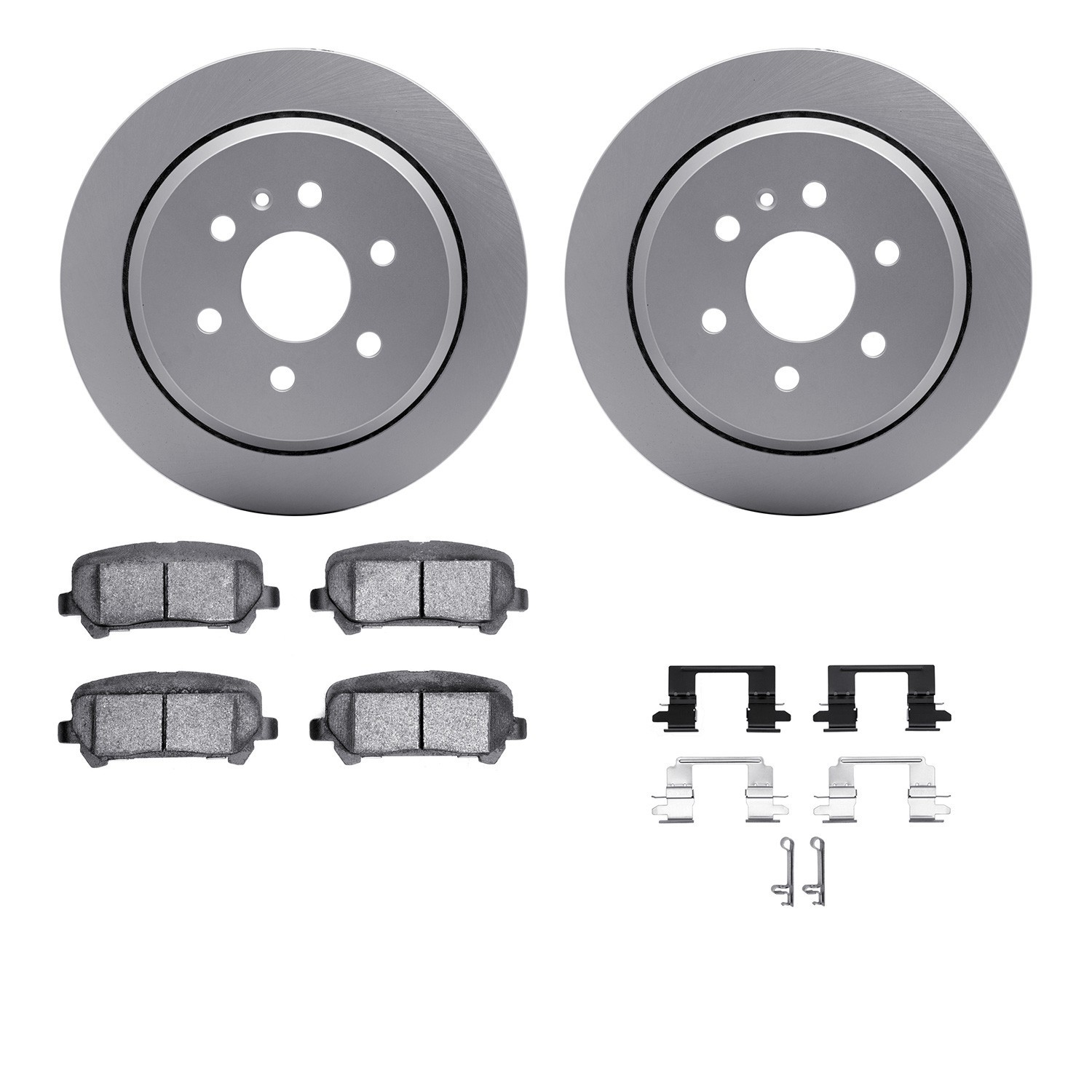 DYN 4512-48145 DFC GEOSPEC Coated Rotors with 5000 Brake Pads - Ceramic and Hardware