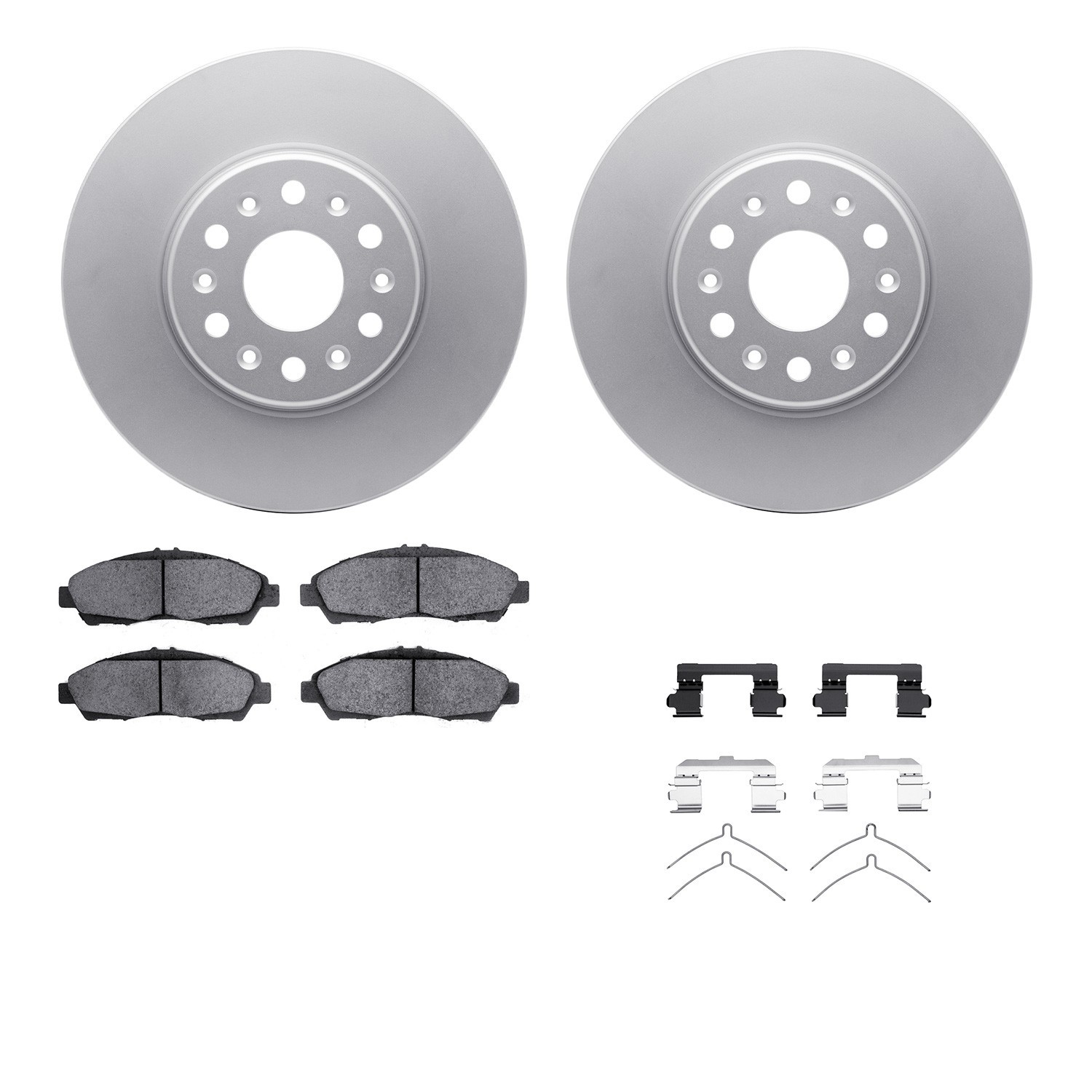 DYN-4512-48153 DFC GEOSPEC Coated Rotors with 5000 Brake Pads - Ceramic and Hardware