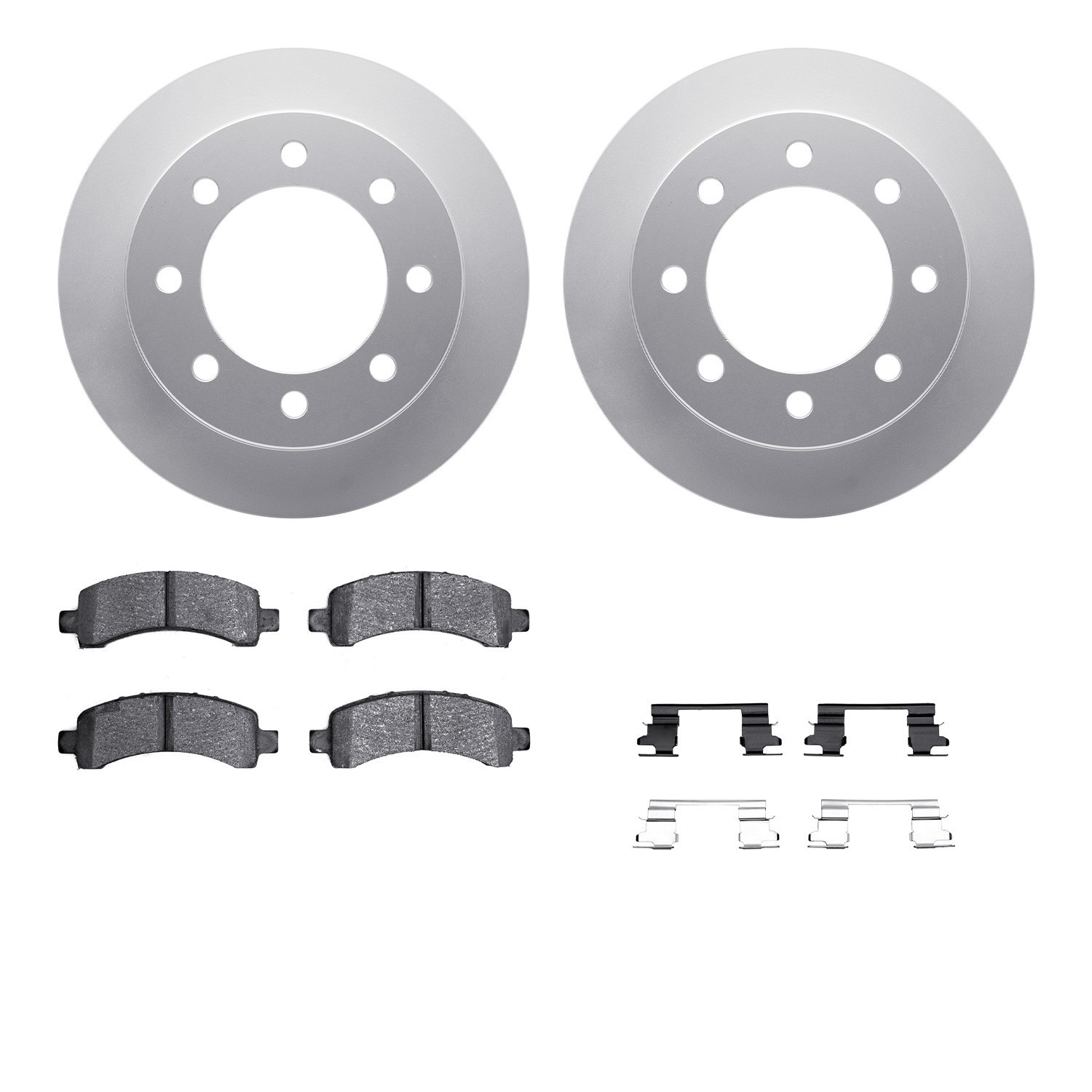 DYN 4512-48244 DFC Geospec Rotors with 5000 Advanced Brake Pads includes Hardware