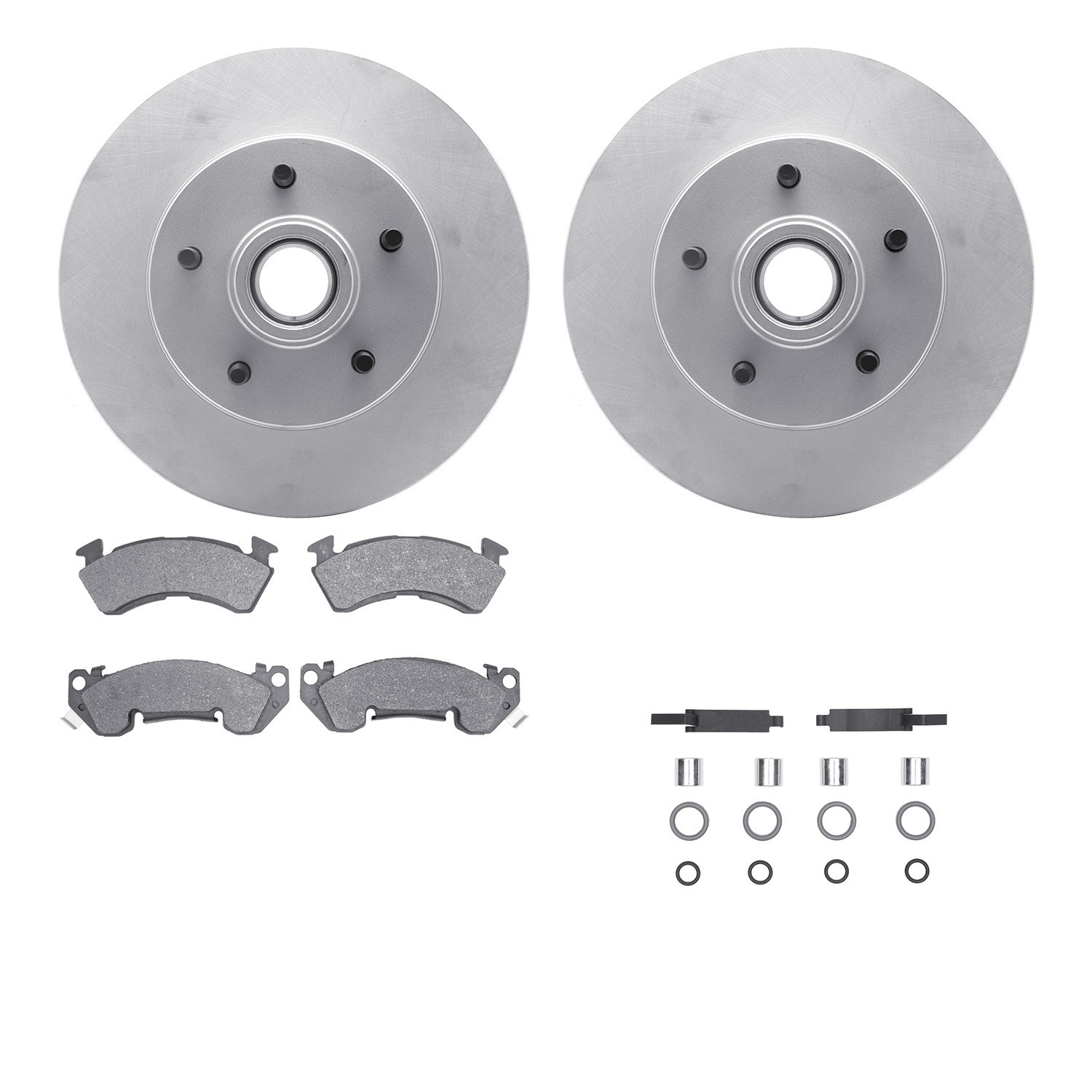 DYN 4512-51002 DFC GEOSPEC Coated Rotors with 5000 Brake Pads - Ceramic and Hardware