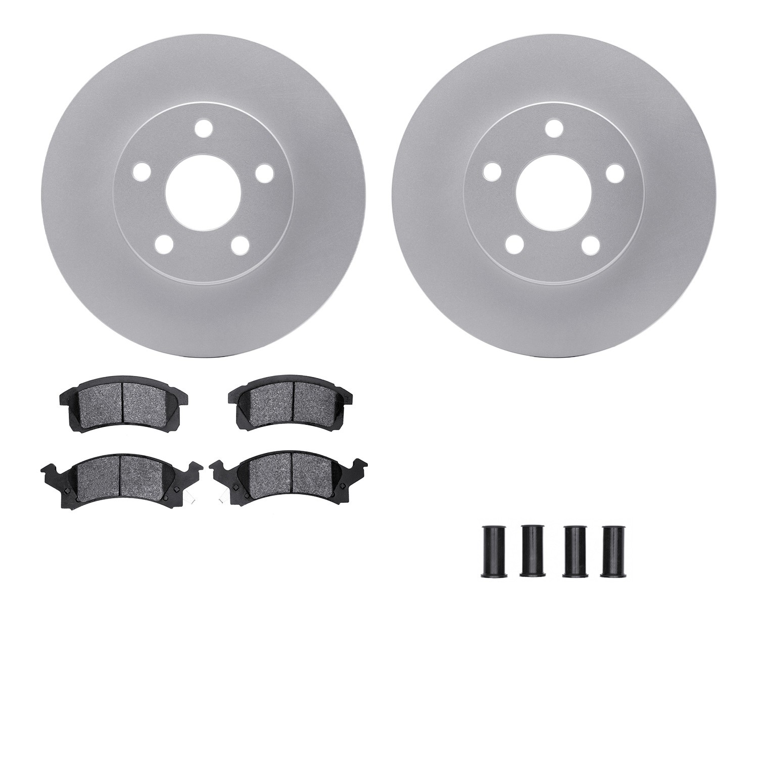DYN 4512-52021 DFC GEOSPEC Coated Rotors with 5000 Brake Pads - Ceramic and Hardware