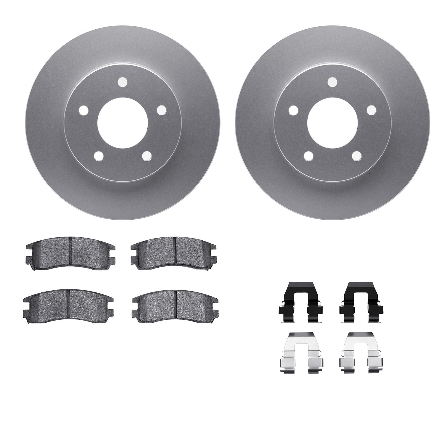 DYN 4512-52022 DFC GEOSPEC Coated Rotors with 5000 Brake Pads - Ceramic and Hardware