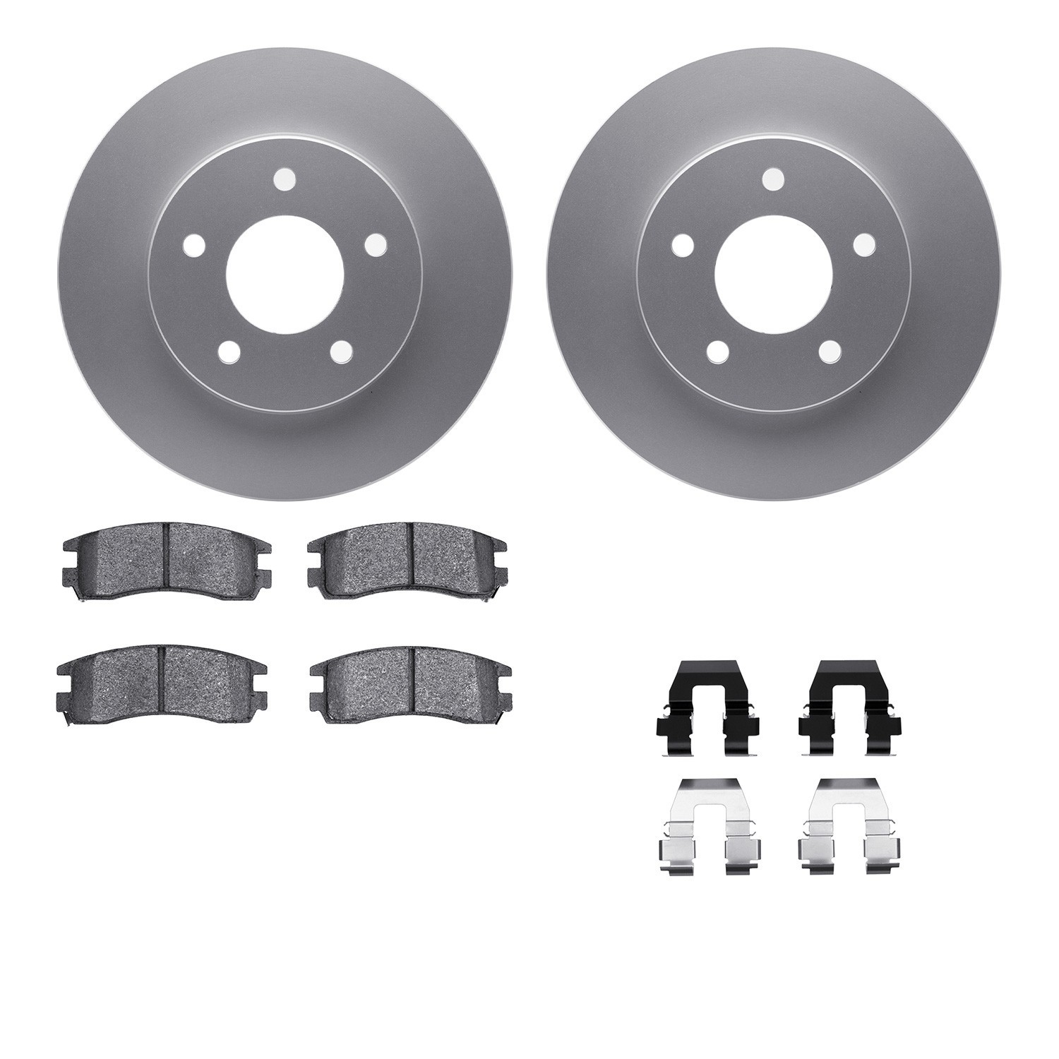 DYN 4512-52023 DFC GEOSPEC Coated Rotors with 5000 Brake Pads - Ceramic and Hardware
