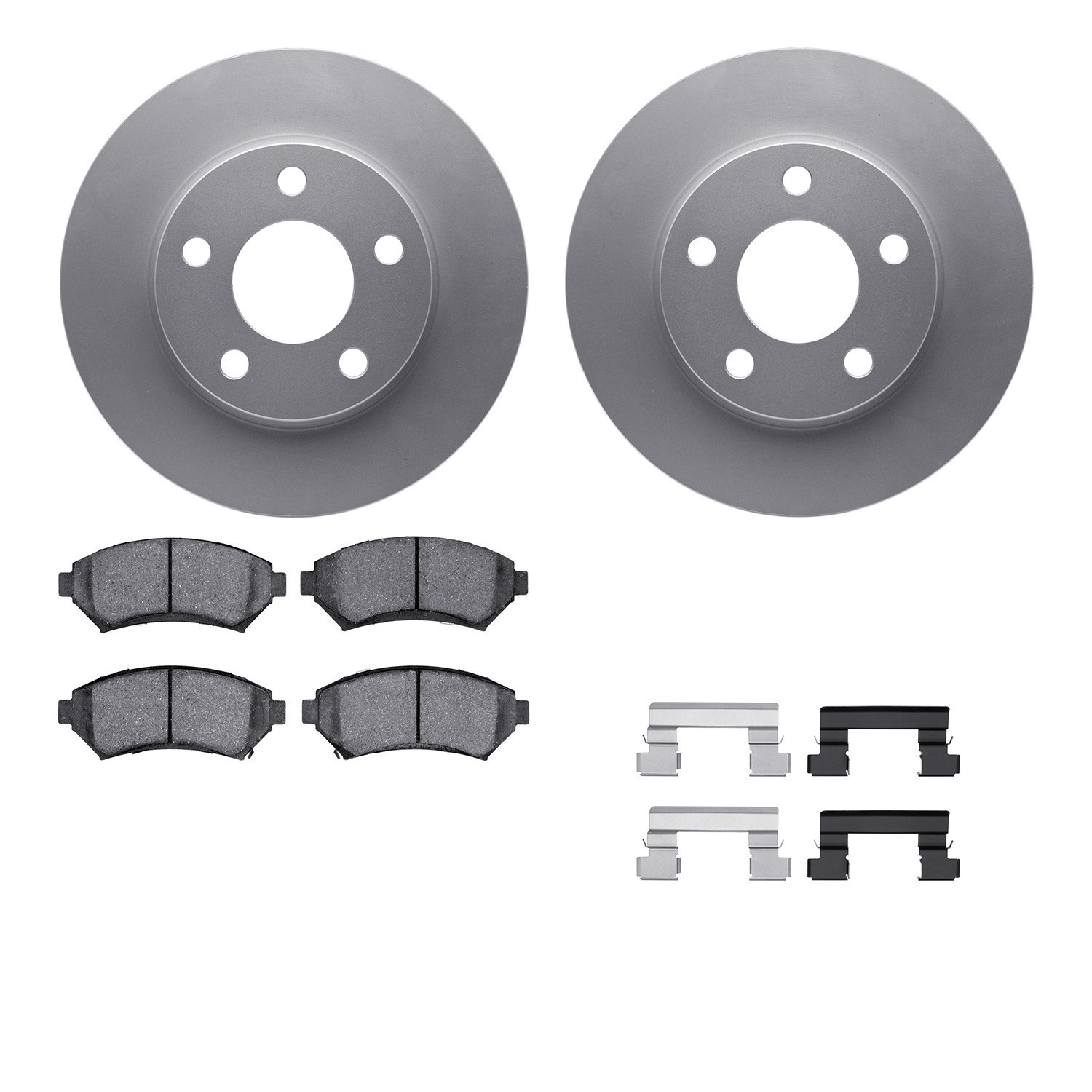 DYN 4512-52025 DFC GEOSPEC Coated Rotors with 5000 Brake Pads - Ceramic and Hardware