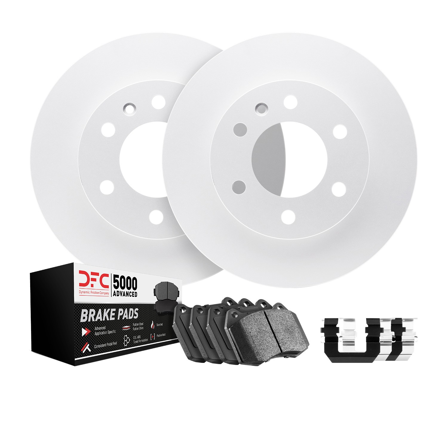 DYN 4512-54167 DFC GEOSPEC Rotors with 5000 Advanced Brake Pads and Hardware