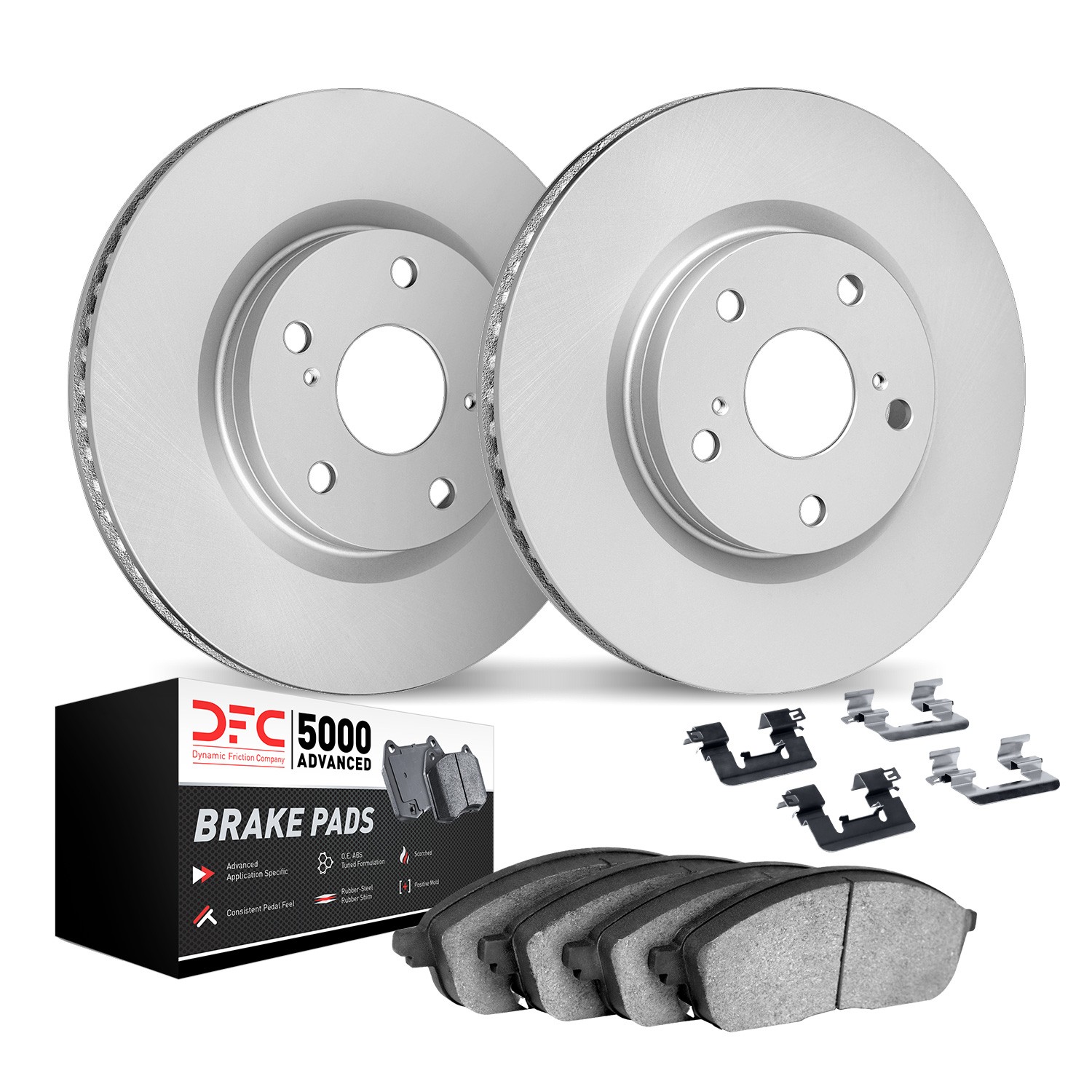 DYN 4512-54236 DFC Geospec Rotors with 5000 Advanced Brake Pads includes Hardware