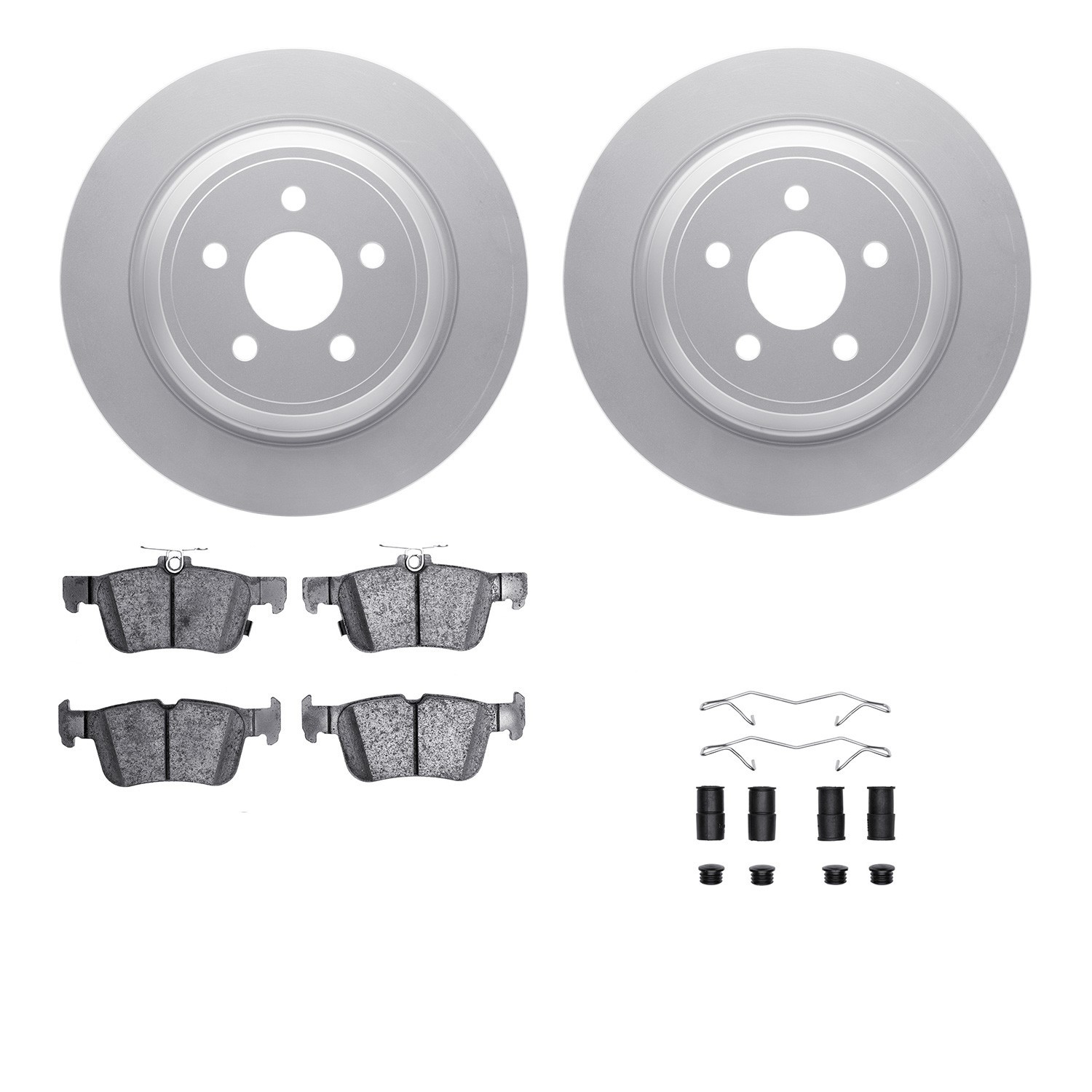 DYN-4512-55011 DFC GEOSPEC Coated Rotors with 5000 Brake Pads - Ceramic and Hardware