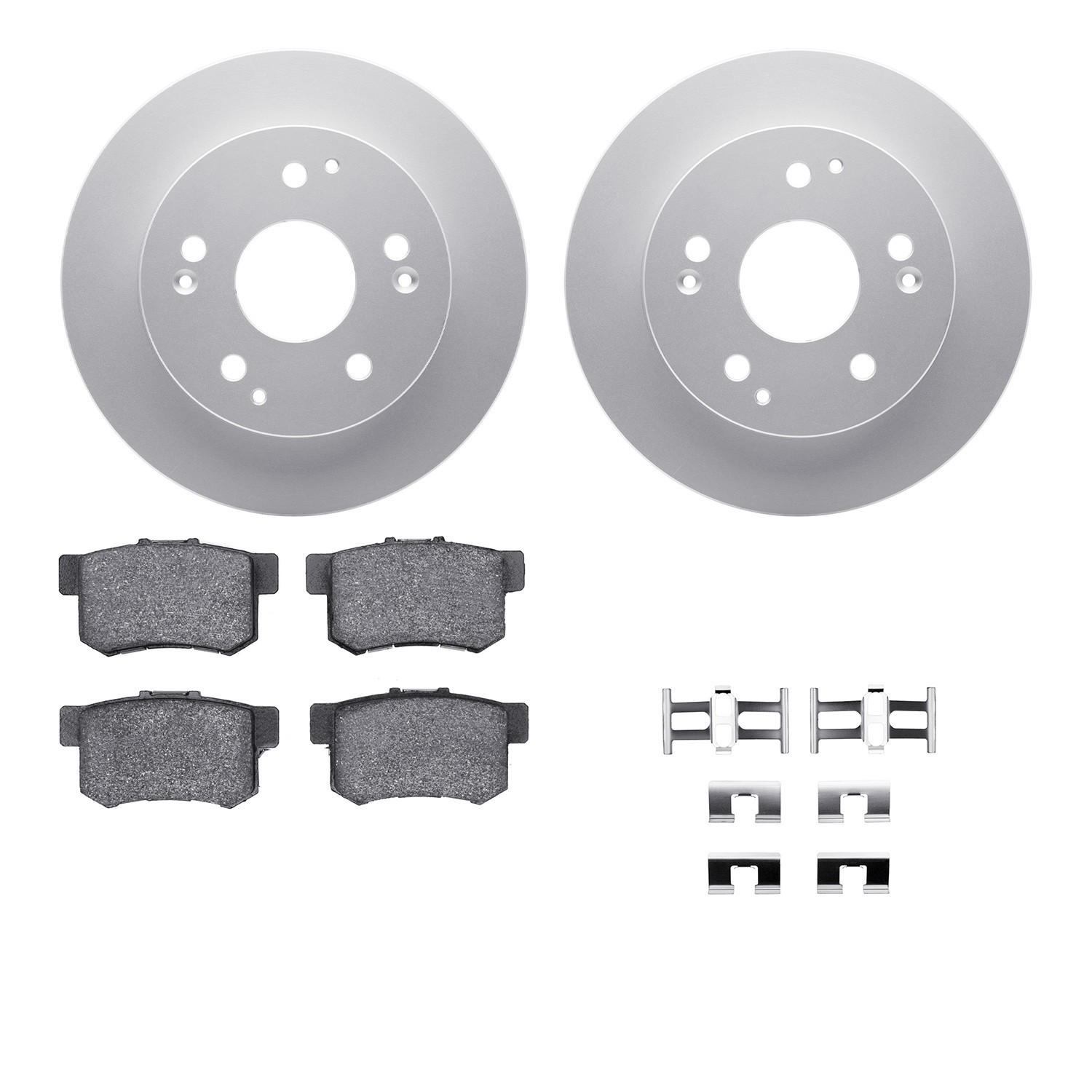 DYN-4512-59120 DFC GEOSPEC Coated Rotors with 5000 Brake Pads - Ceramic and Hardware