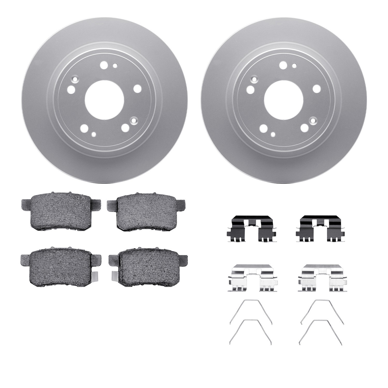 DYN-4512-59131 DFC GEOSPEC Coated Rotors with 5000 Brake Pads - Ceramic and Hardware