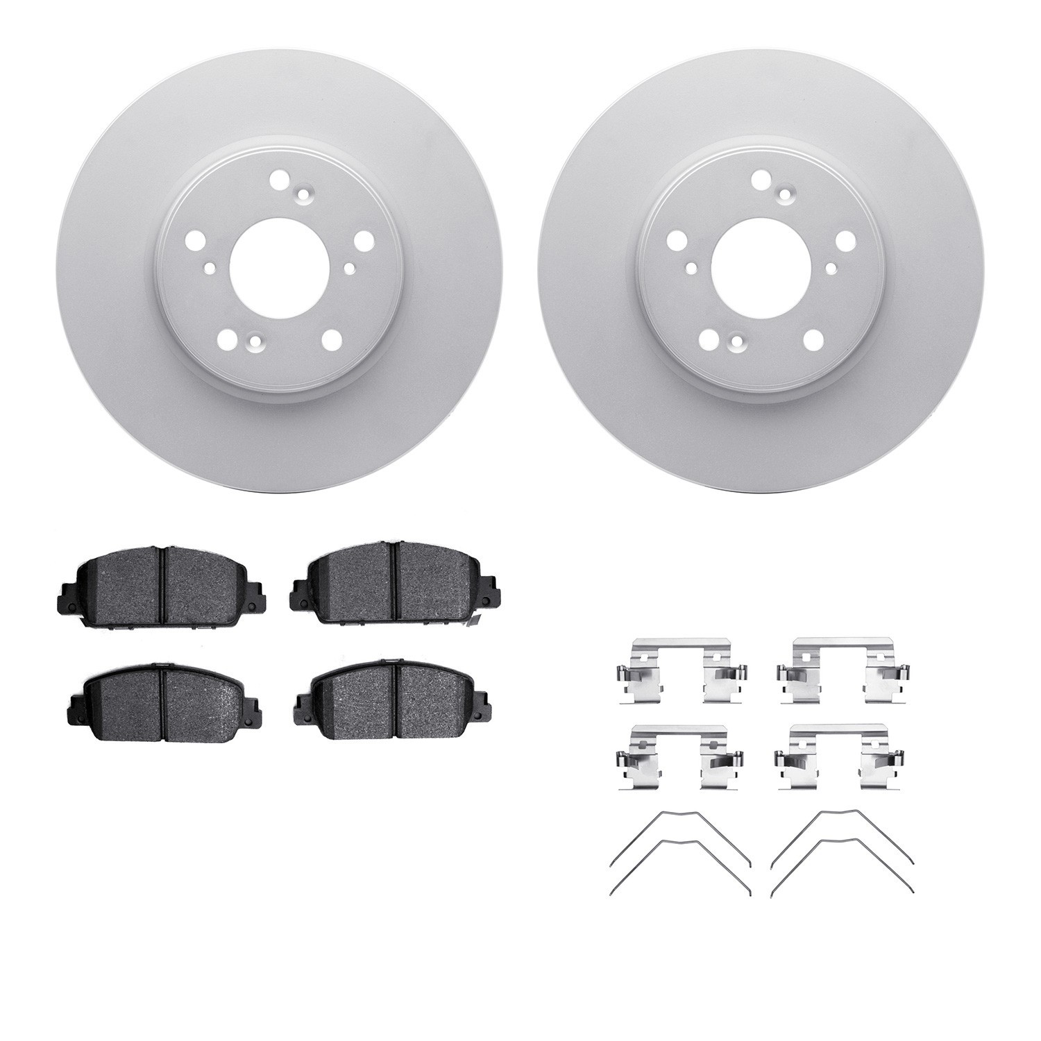 DYN-4512-59140 DFC GEOSPEC Coated Rotors with 5000 Brake Pads - Ceramic and Hardware