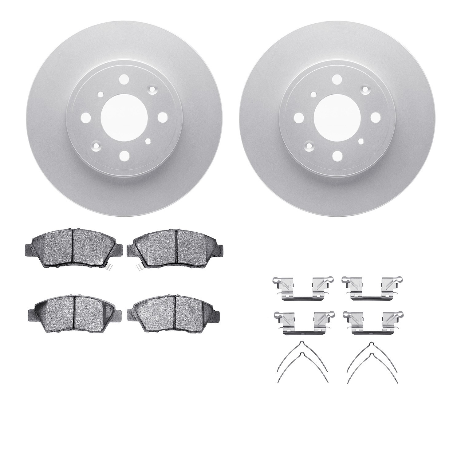 DYN-4512-59141 DFC GEOSPEC Coated Rotors with 5000 Brake Pads - Ceramic and Hardware