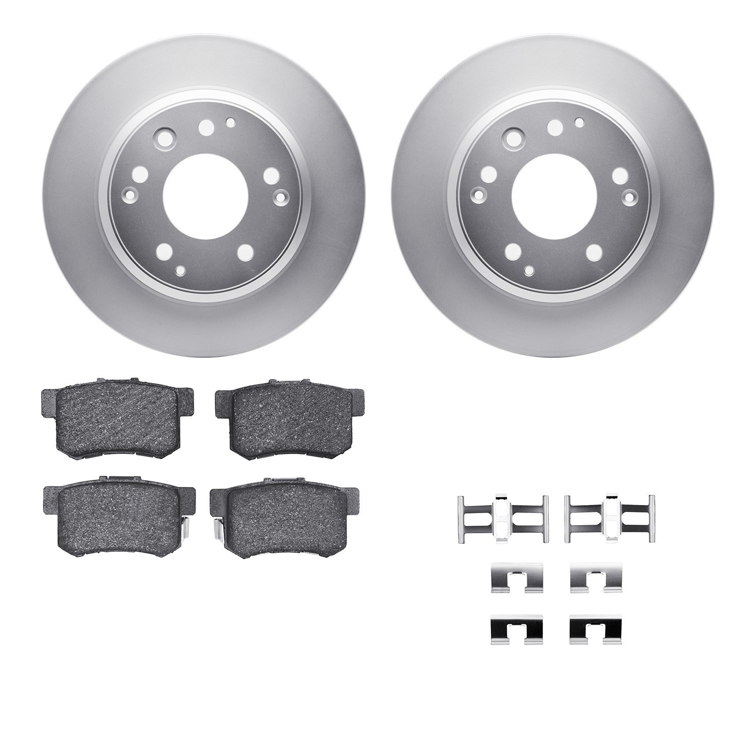 DYN 4512-59146 DFC GEOSPEC Coated Rotors with 5000 Brake Pads - Ceramic and Hardware